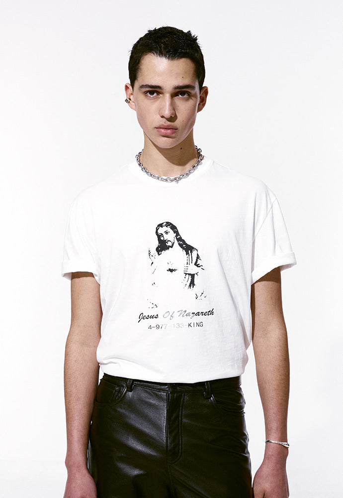 Tonywack - Savior Washed T-Shirt (White) product image 2 | TRAB K-Fashion Australia