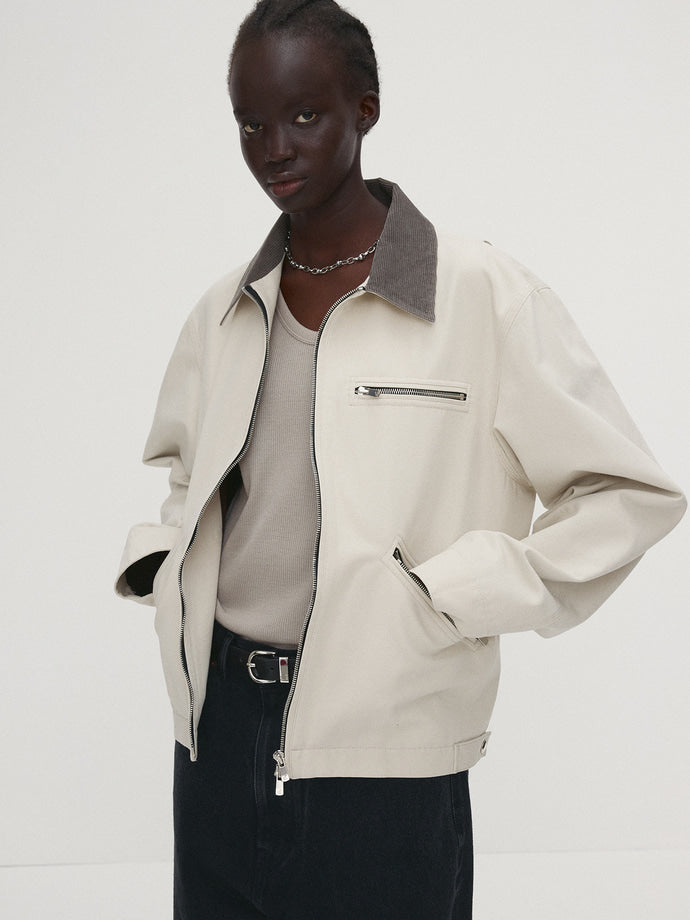 Tonywack - Washed Corduroy Collar Work Jacket (Ecru) product image 5 | TRAB K-Fashion Australia