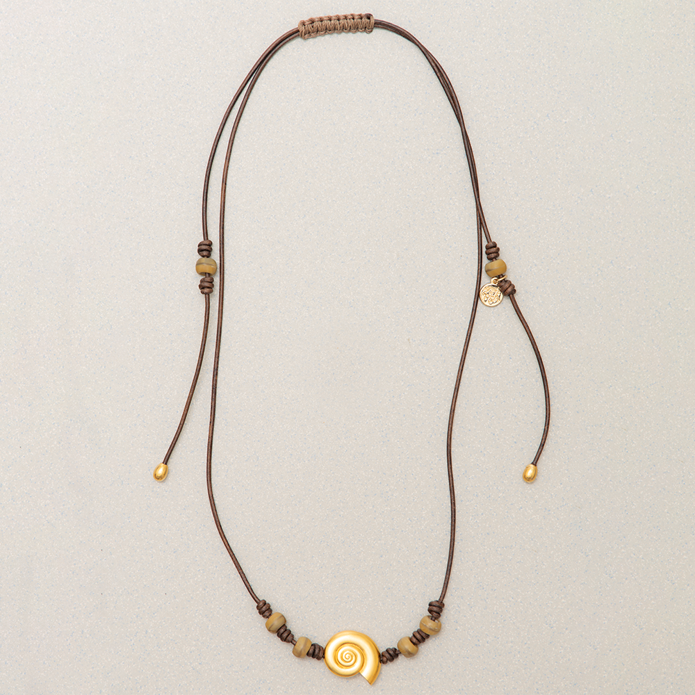 Towtow Archive - Concha Necklace (Brown) product image 1 | TRAB K-Fashion Australia