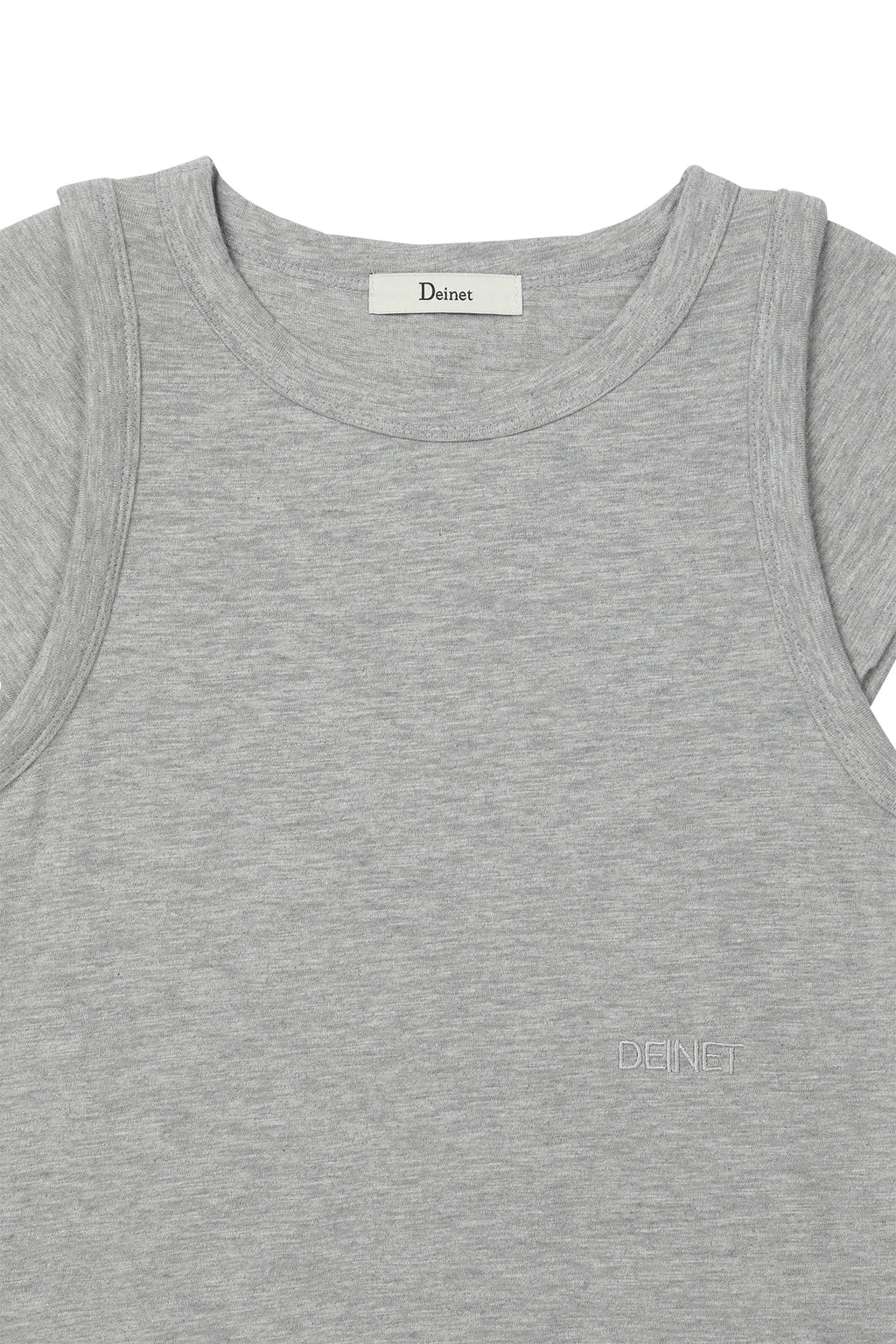 Deinet - Slub Cap Sleeve T-Shirt (Grey) product image 3 | TRAB K-Fashion Australia