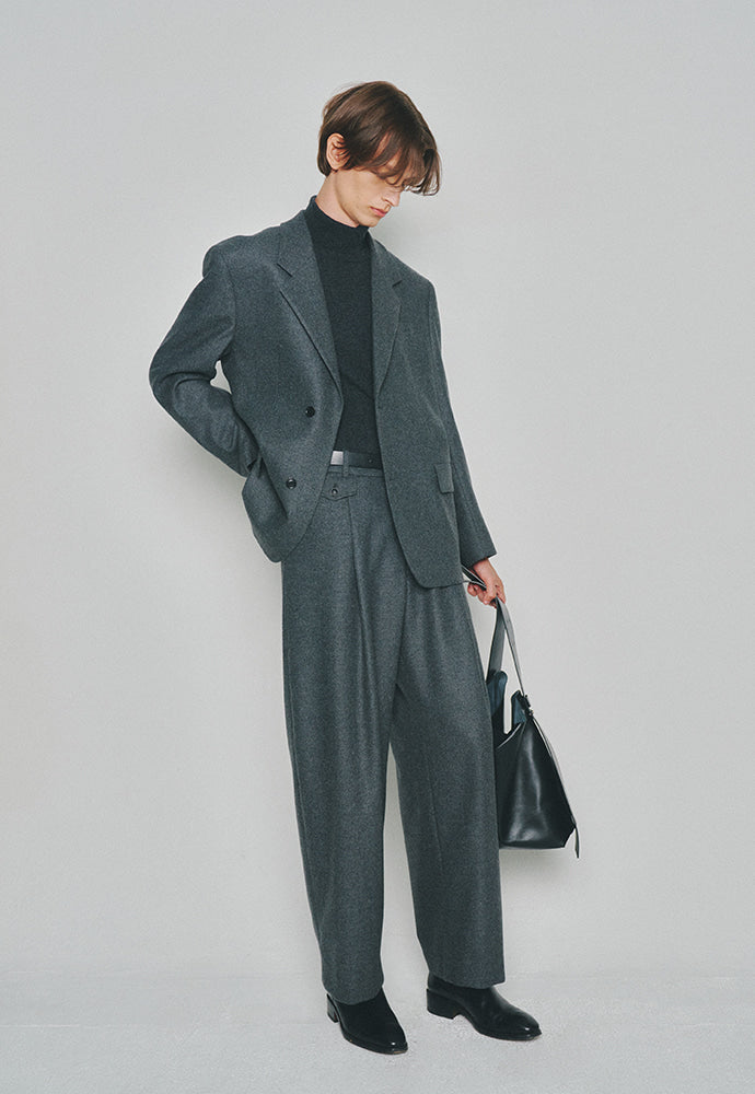 Tonywack - Italian Wool Flannel Twill Blazer (Italian Fabric) (Grey) product image 3 | TRAB K-Fashion Australia