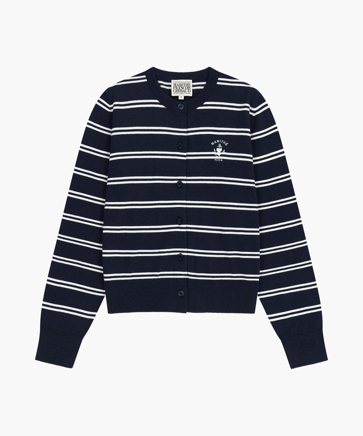 Marithe & Francois Girbaud - Stripe Knit Cardigan (Navy) product image 6 | TRAB K-Fashion Australia