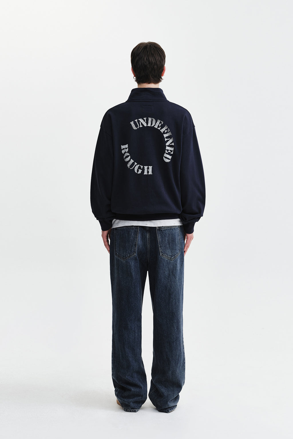 Matin Kim - Matin Logo Quarter Zip Up (Navy) product image 8 | TRAB K-Fashion Australia
