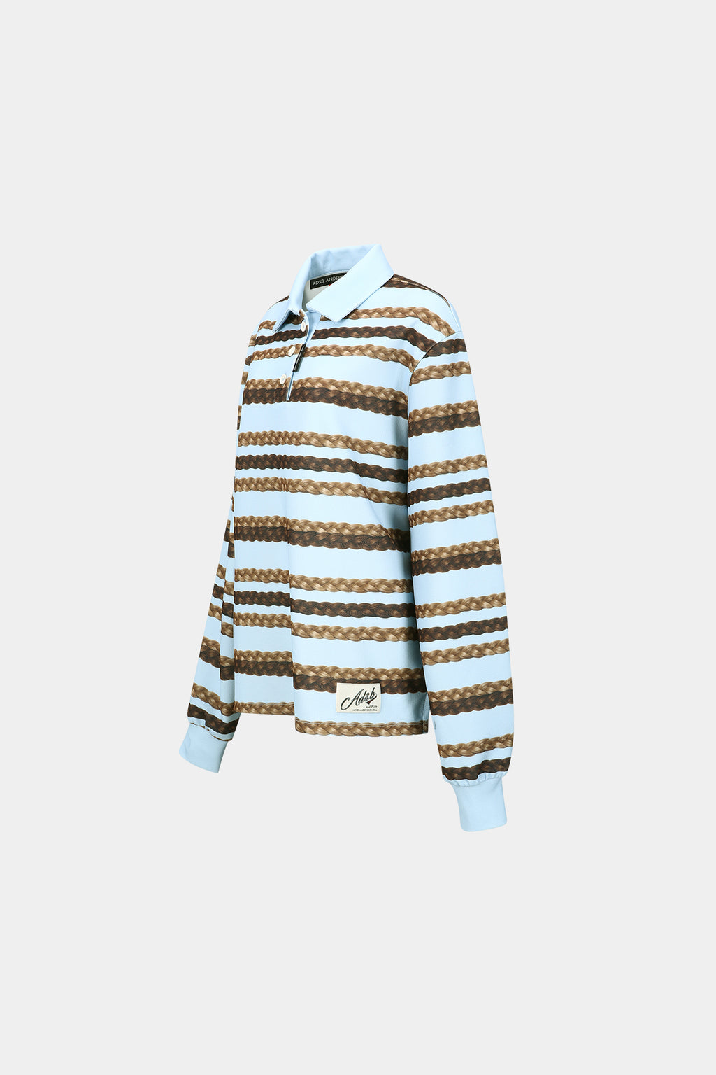 Andersson Bell - Hair Braid Stripe Collar T-Shirt (Blue) product image 10 | TRAB K-Fashion Australia