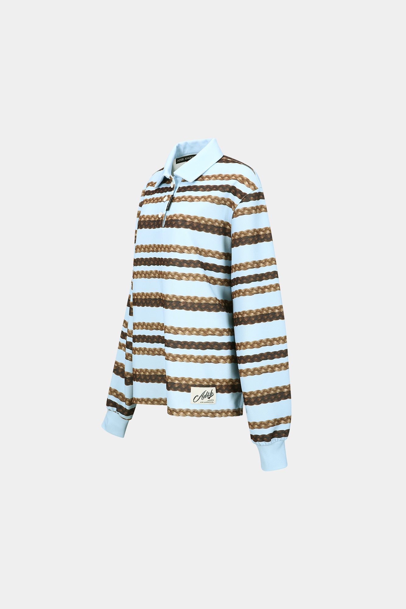 Andersson Bell - Hair Braid Stripe Collar T-Shirt (Blue) product image 10 | TRAB K-Fashion Australia