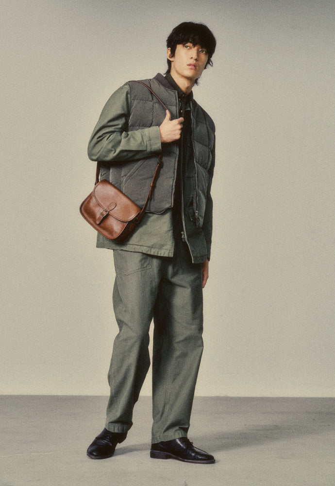 Art if acts - Garment Washed Quilted Vest (Vintage Moss) product image 5 | TRAB K-Fashion Australia