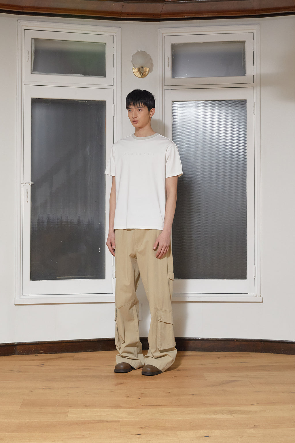 Matin Kim - Color Line Point Logo Top (White) product image 6 | TRAB K-Fashion Australia