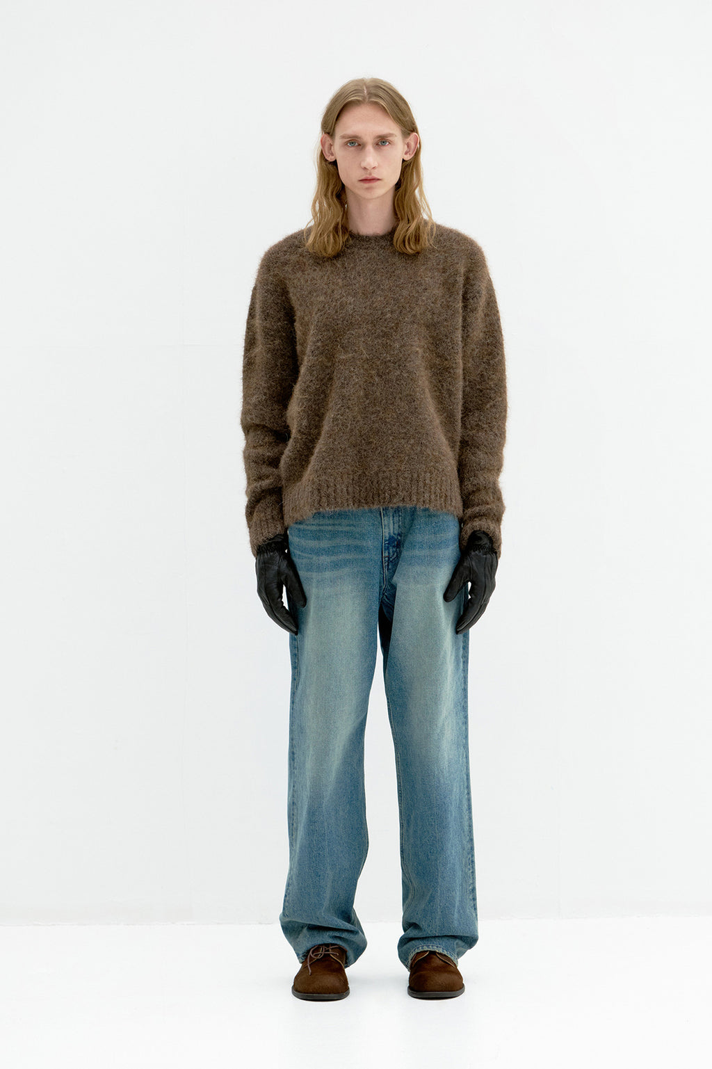 Coor - Straight Leg Pressed Denim Jeans (Washed Blue) product image 2 | TRAB K-Fashion Australia
