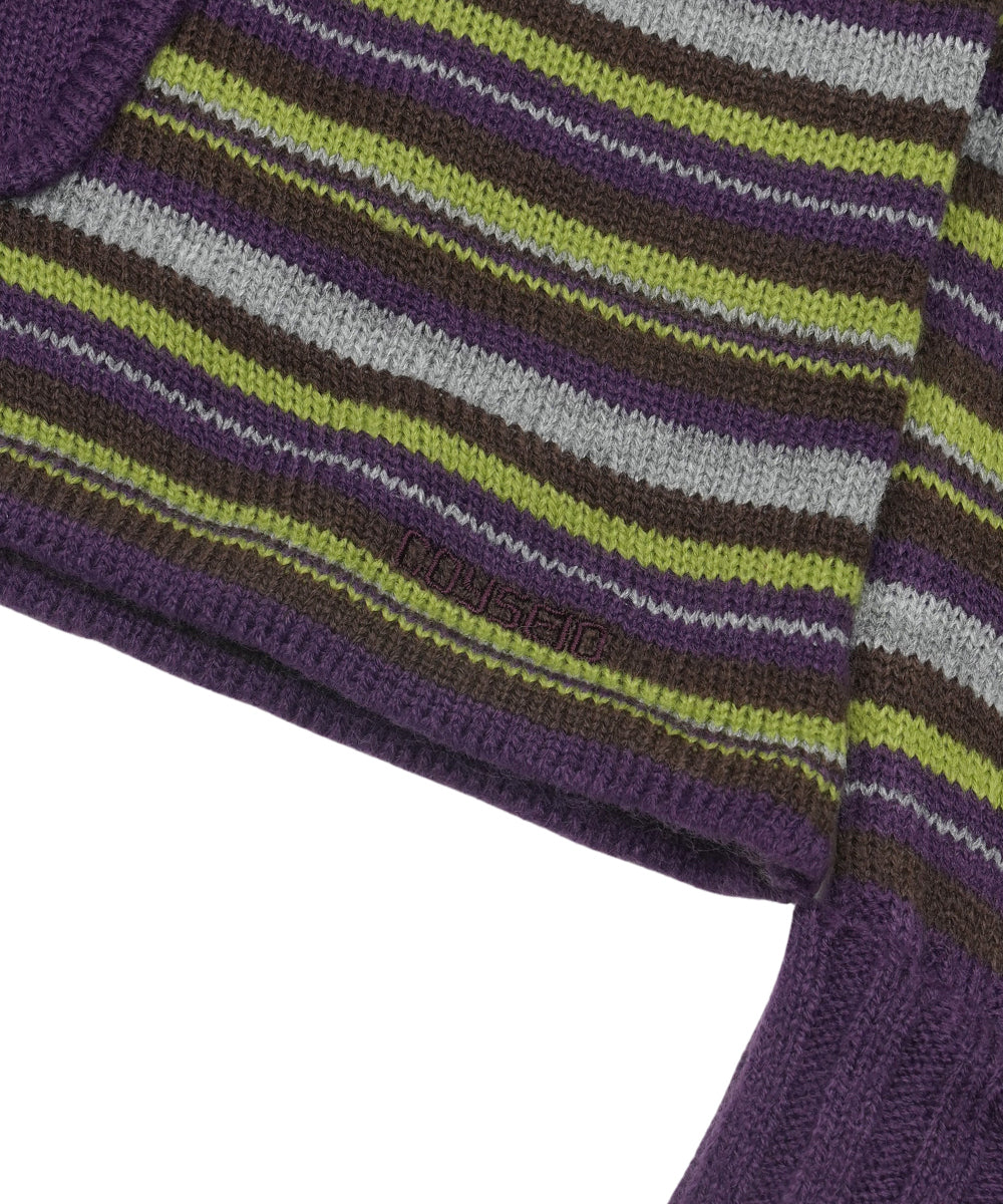Coyseio - Stripe Knit Hoodie (Purple) product image 15 | TRAB K-Fashion Australia