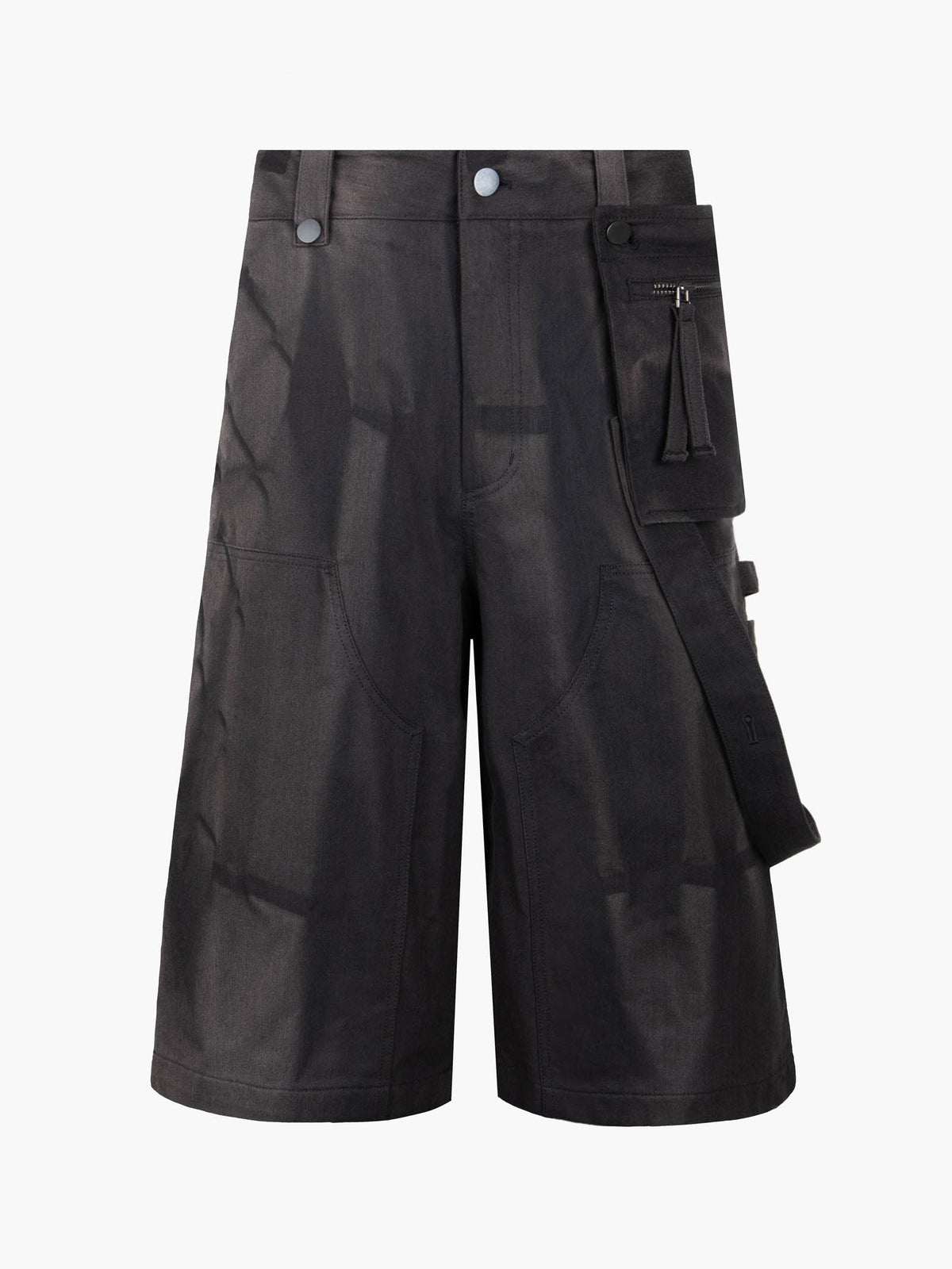 Jiyong Kim - Sun-Bleached Work Half Trousers (Black) product image 9 | TRAB K-Fashion Australia