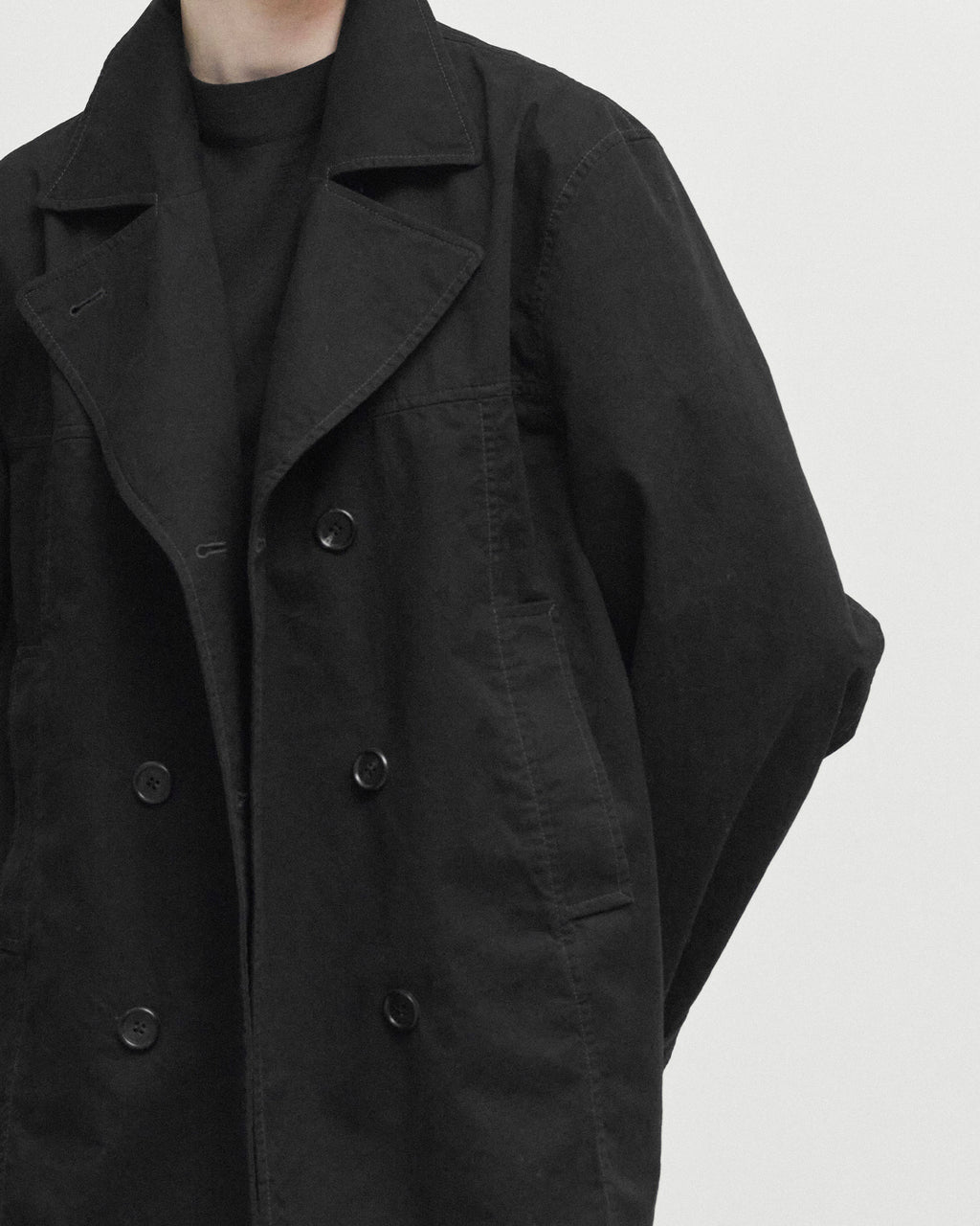 Brownyard - Washed Double Half Coat (Black) product image 4 | TRAB K-Fashion Australia