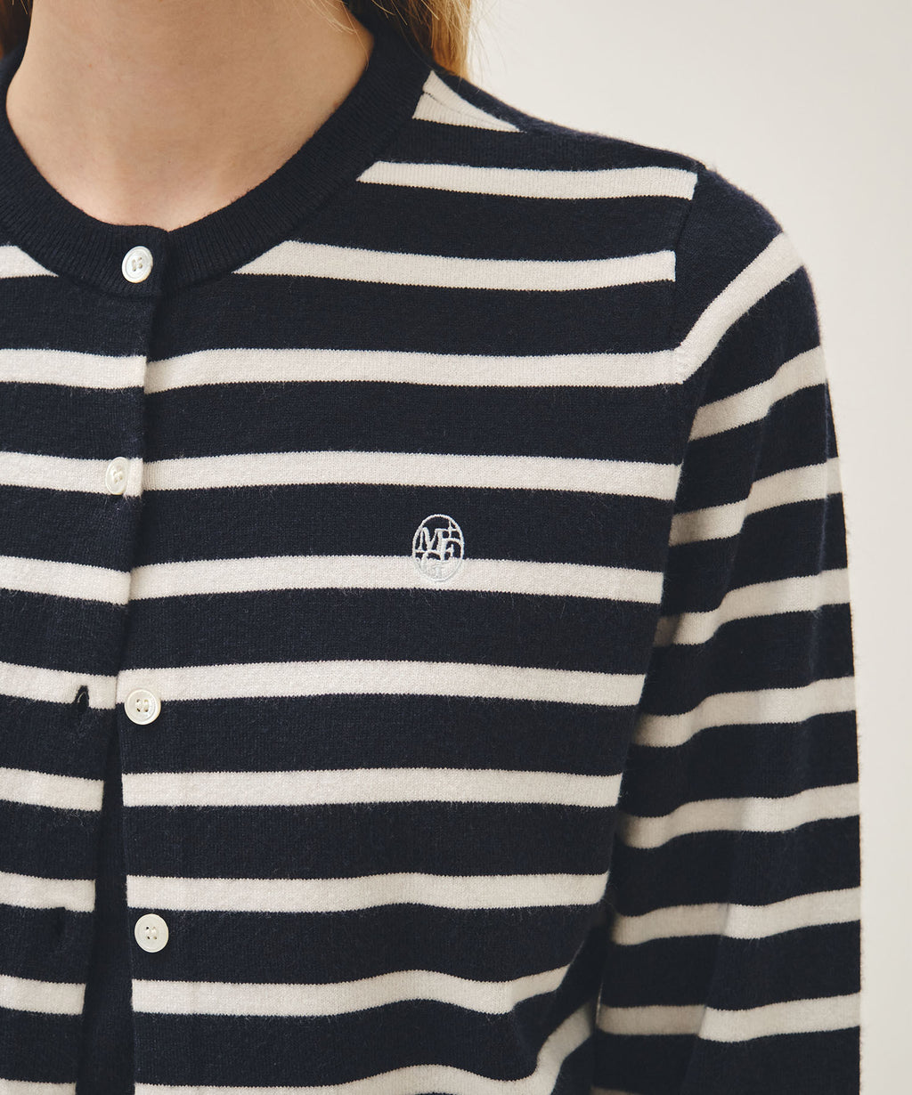 Marithe & Francois Girbaud - Basic Knit Cardigan Setup (Navy) product image 3 | TRAB K-Fashion Australia