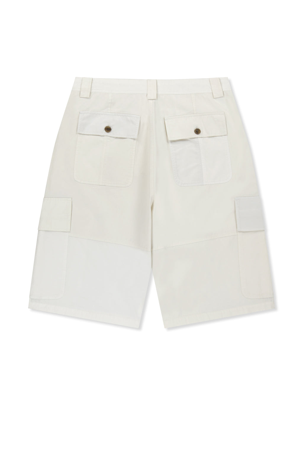 Matin Kim - Patchwork Cargo Bermuda Pants (White) product image 2 | TRAB K-Fashion Australia