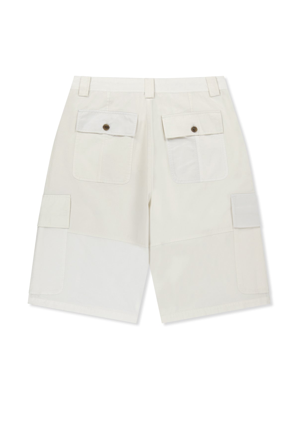 Matin Kim - Patchwork Cargo Bermuda Pants (White) product image 2 | TRAB K-Fashion Australia