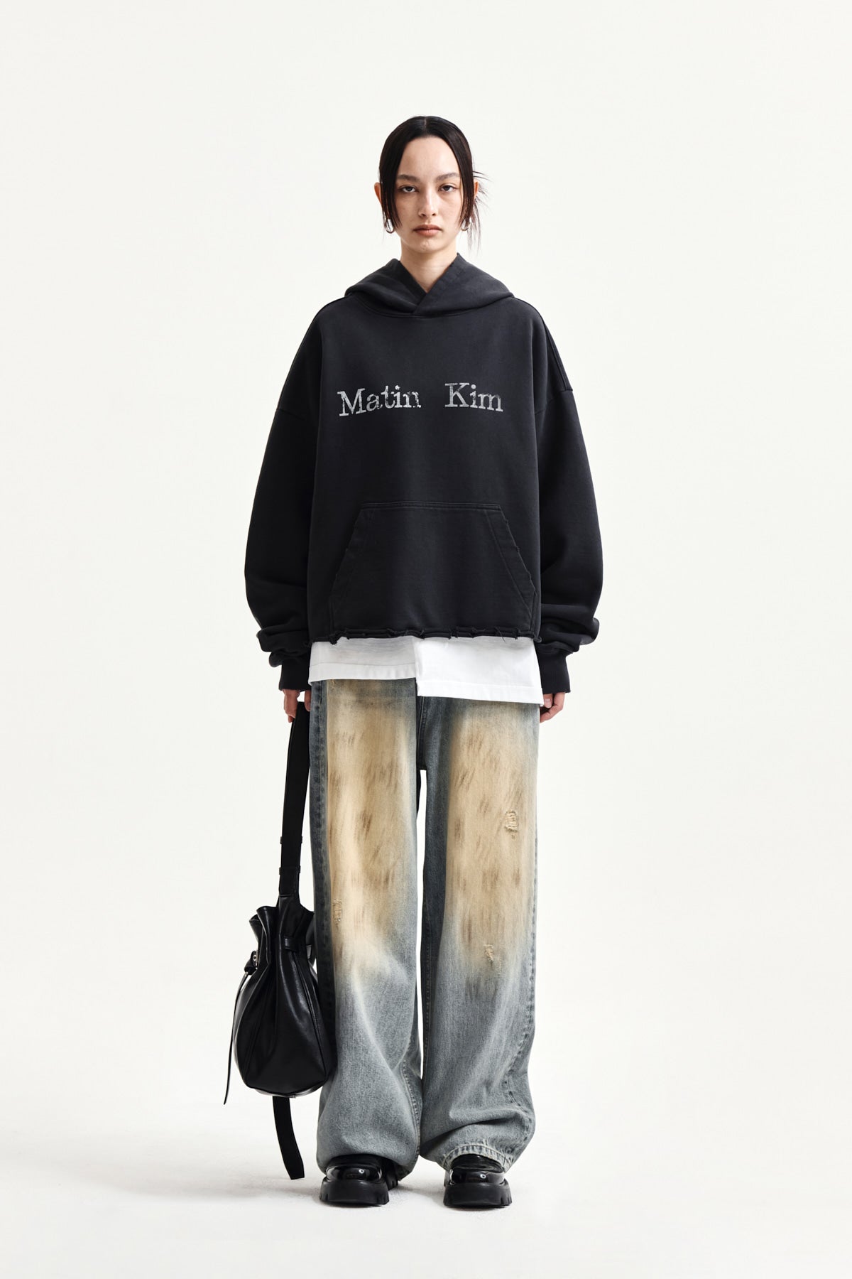 Matin Kim - Vintage Dirty Washed Denim Pants (Light Blue) product image 5 | TRAB K-Fashion Australia