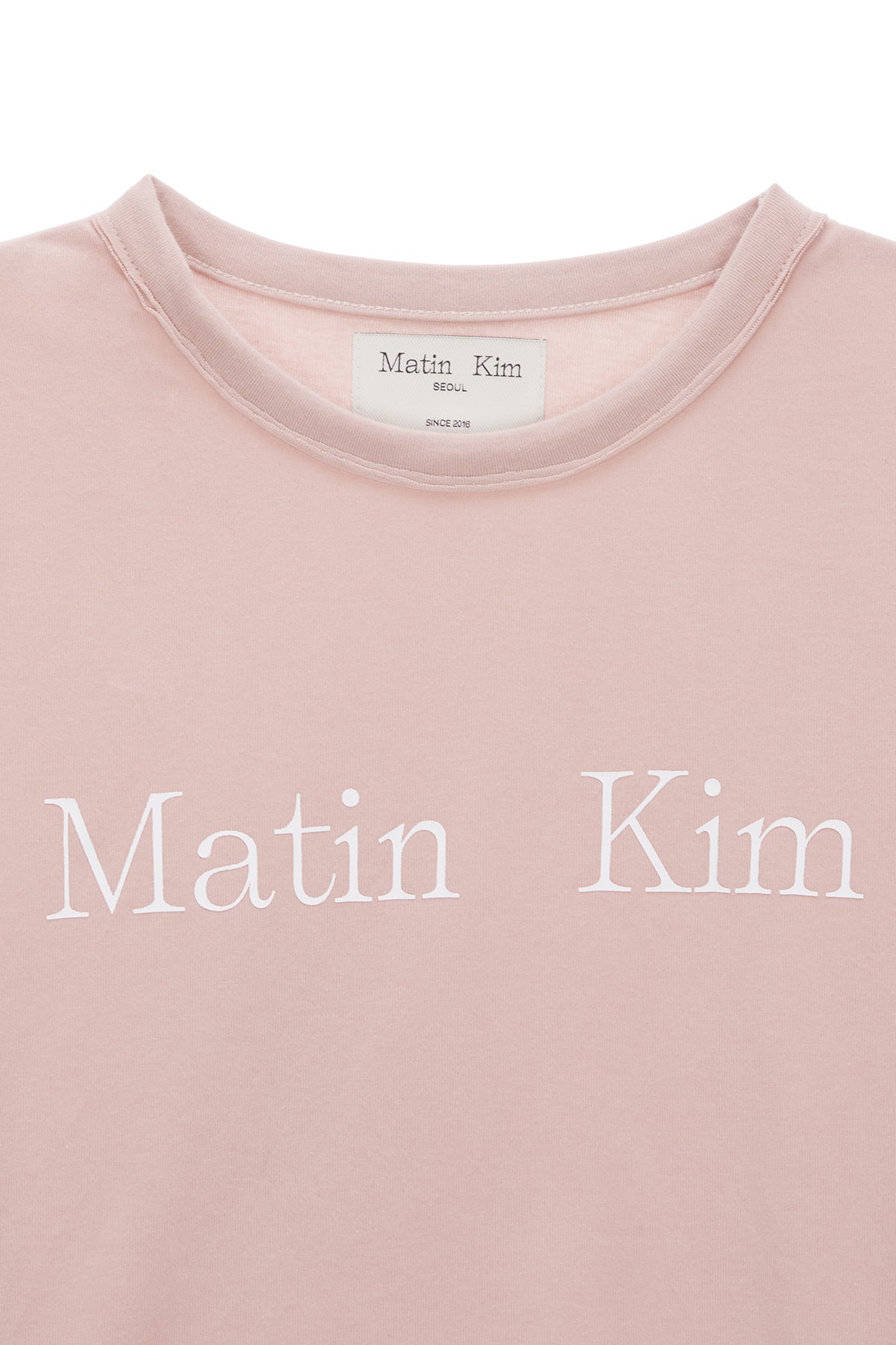 Matin Kim - Logo Crop Top (Pink) product image 3 | TRAB K-Fashion Australia