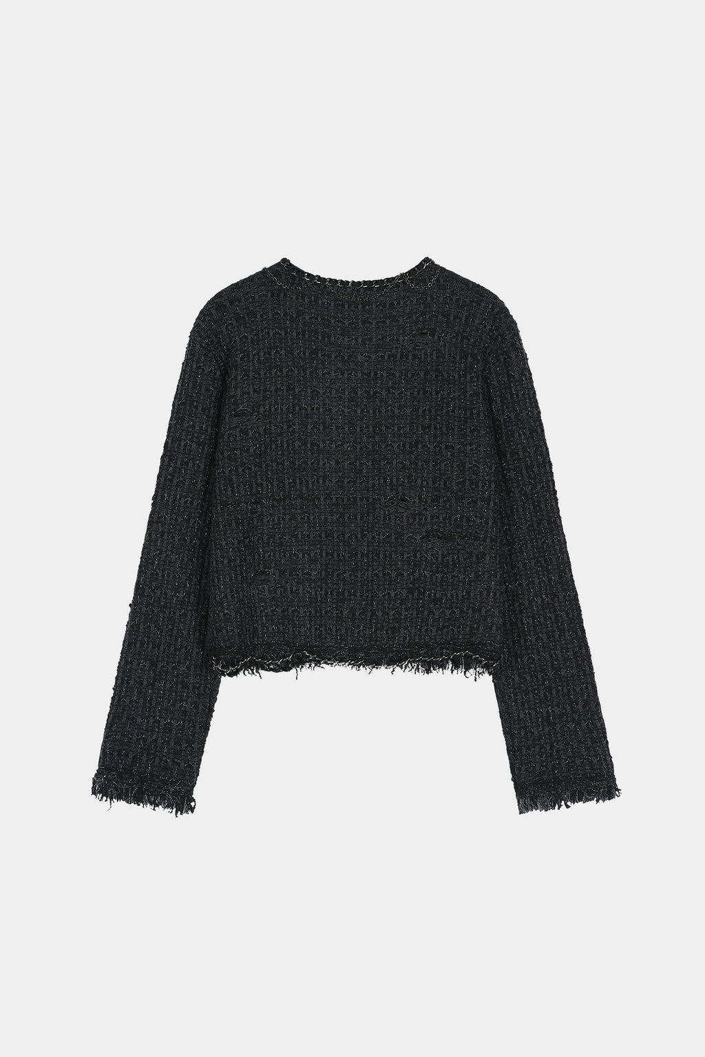 Andersson Bell - Raw Chain-Edge Tweed Jacket (Black) product image 11 | TRAB K-Fashion Australia