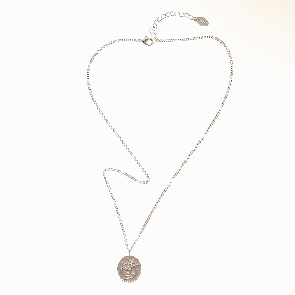Towtow Archive - Cupid Wish Coin Necklace Frosted (Silver) product image 1 | TRAB K-Fashion Australia