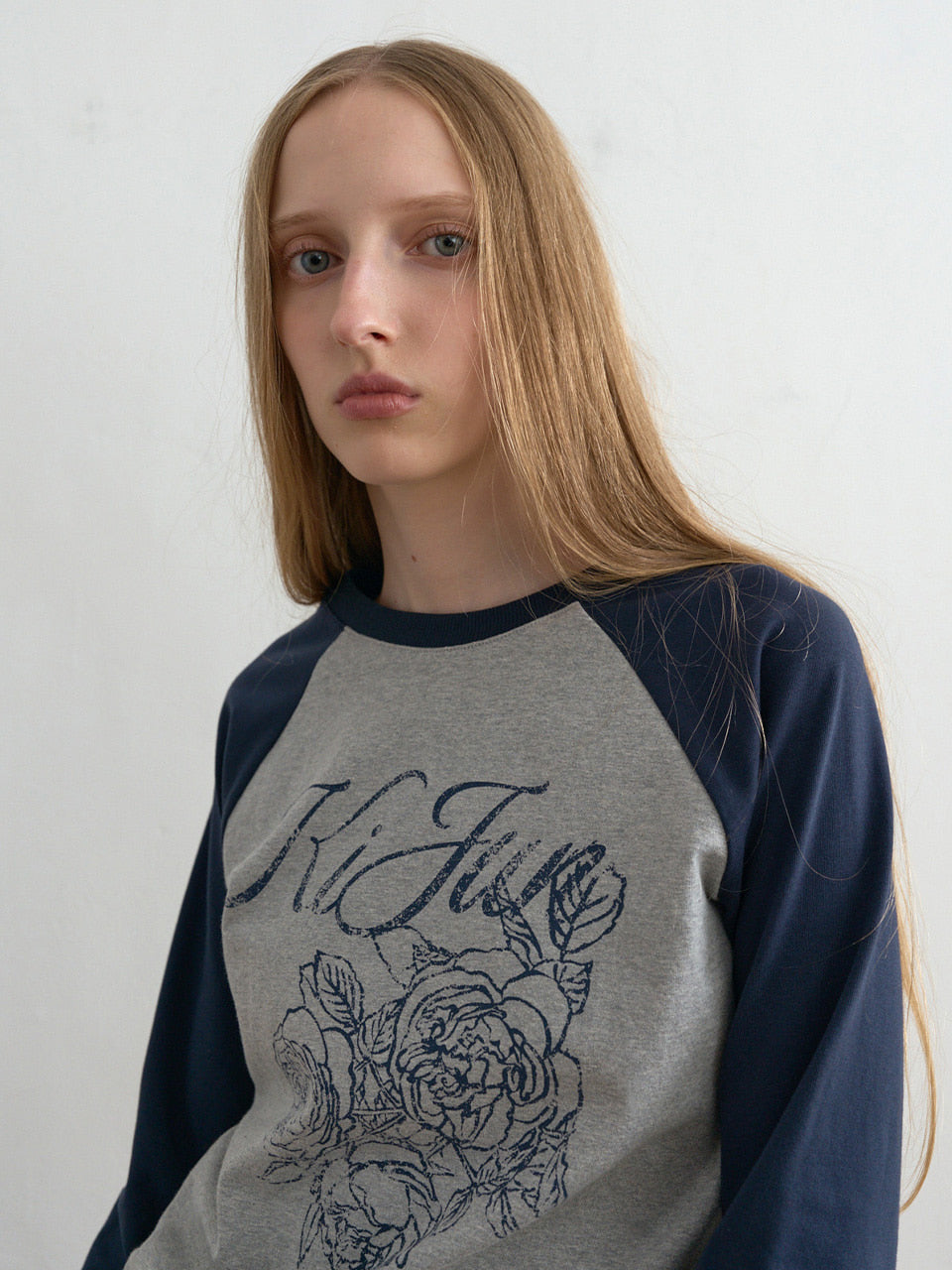 Kijun - Rose Raglan Tee (Navy) product image 6 | TRAB K-Fashion Australia
