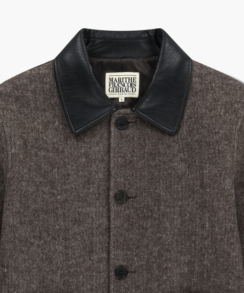 Marithe & Francois Girbaud - Collar Point Half Coat (Brown) product image 13 | TRAB K-Fashion Australia