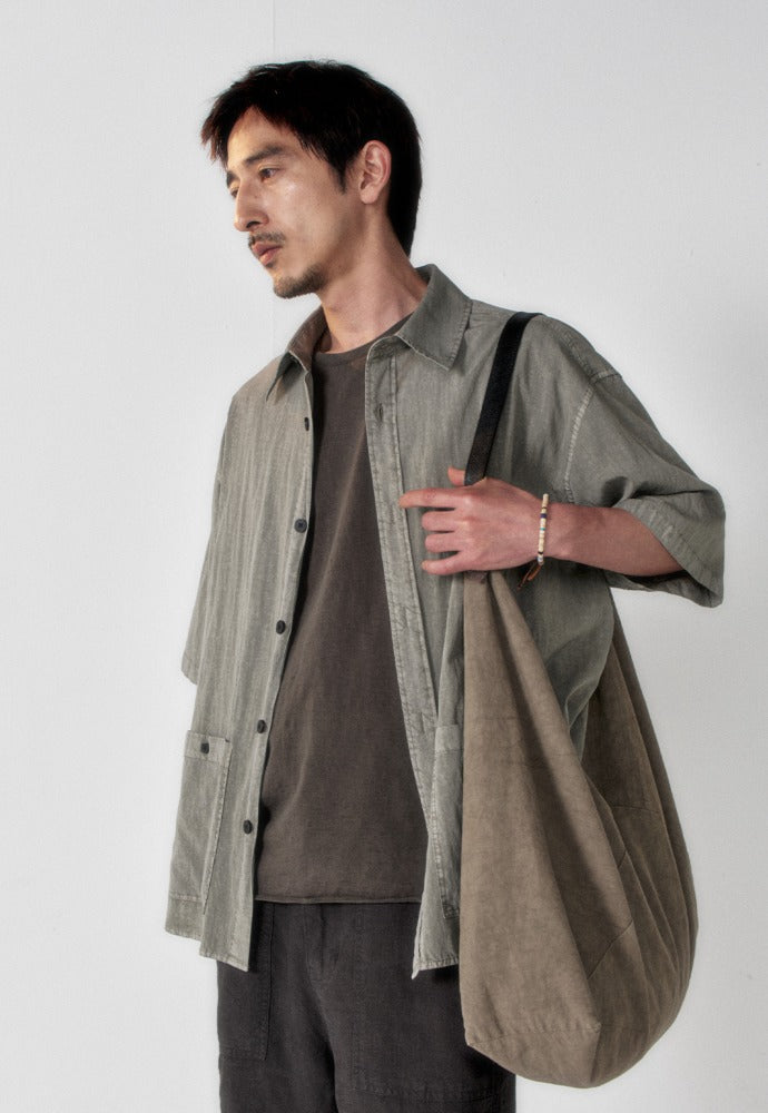 Art if acts - Linen Peddler Bag (Taupe) product image 1 | TRAB K-Fashion Australia
