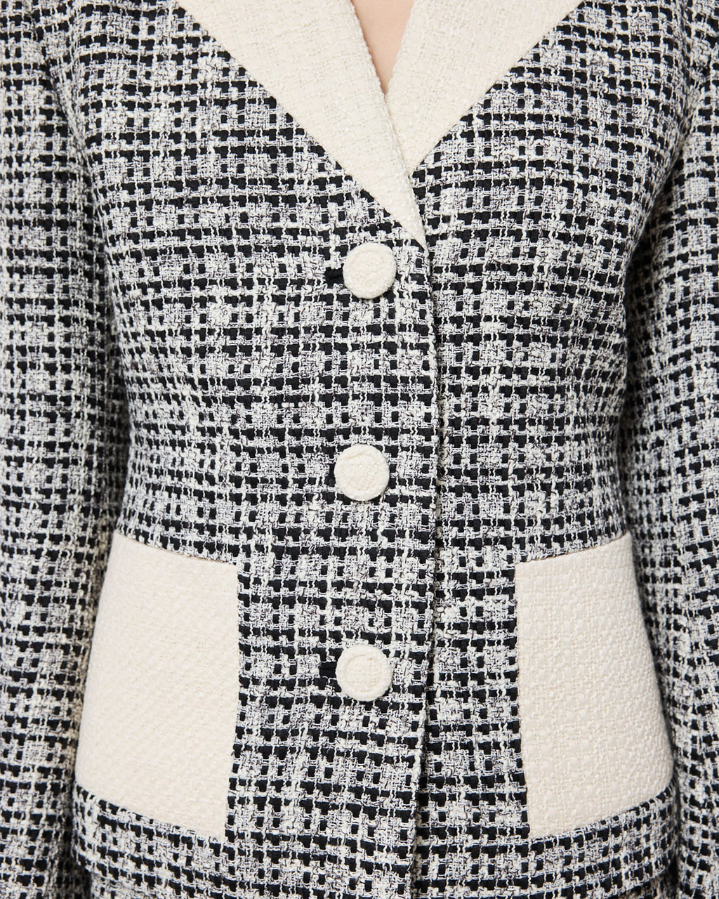 Kimhe Kim - Malevich Cropped Tweed Jacket (Black/White) product image 9 | TRAB K-Fashion Australia