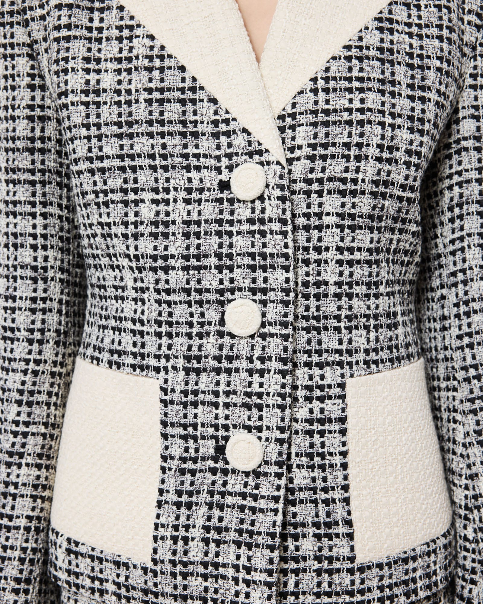 Kimhe Kim - Malevich Cropped Tweed Jacket (Black/White) product image 9 | TRAB K-Fashion Australia
