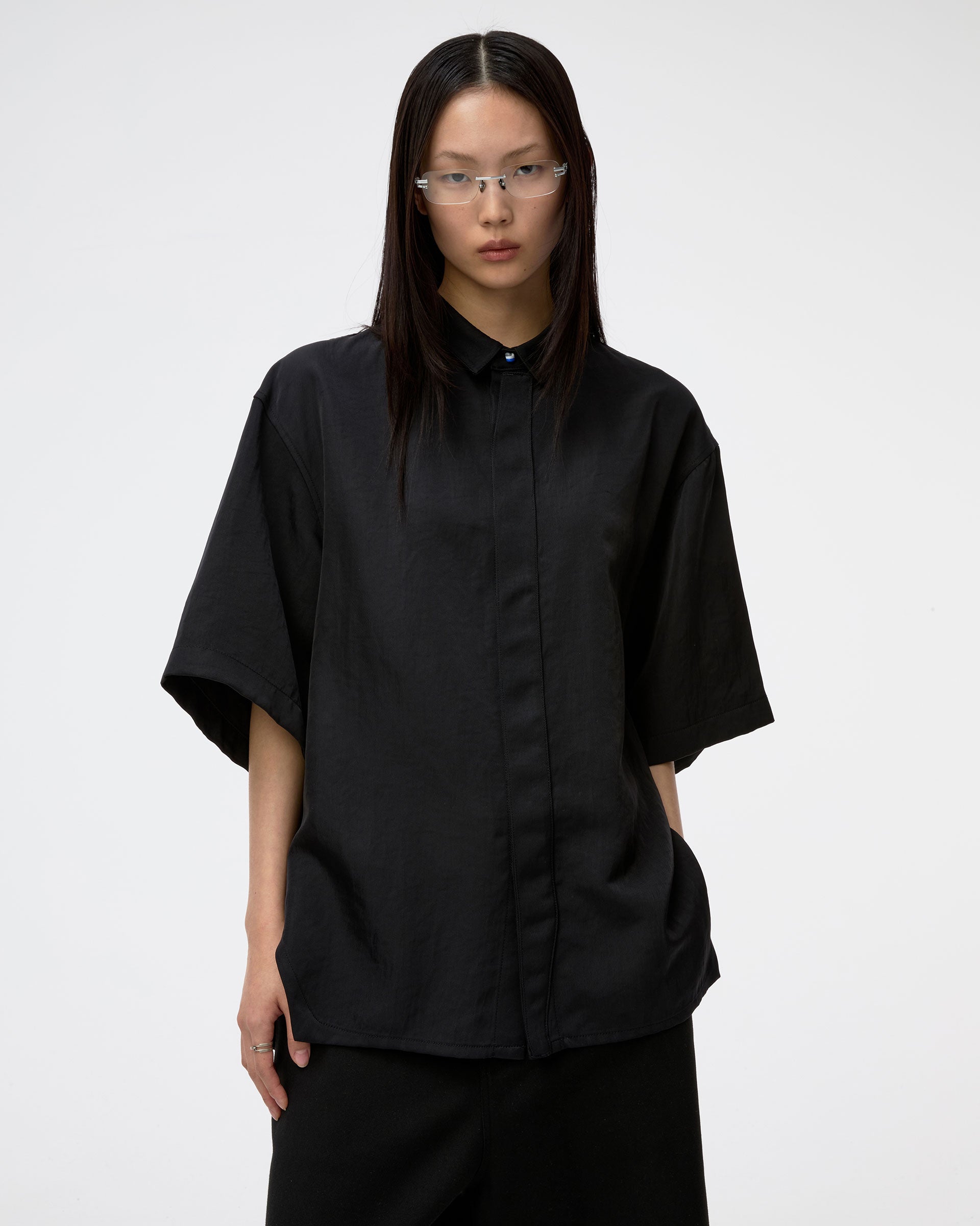 Ader Error - Half Sleeve Shirt Product. 57 (Noir) product image 5 | TRAB K-Fashion Australia