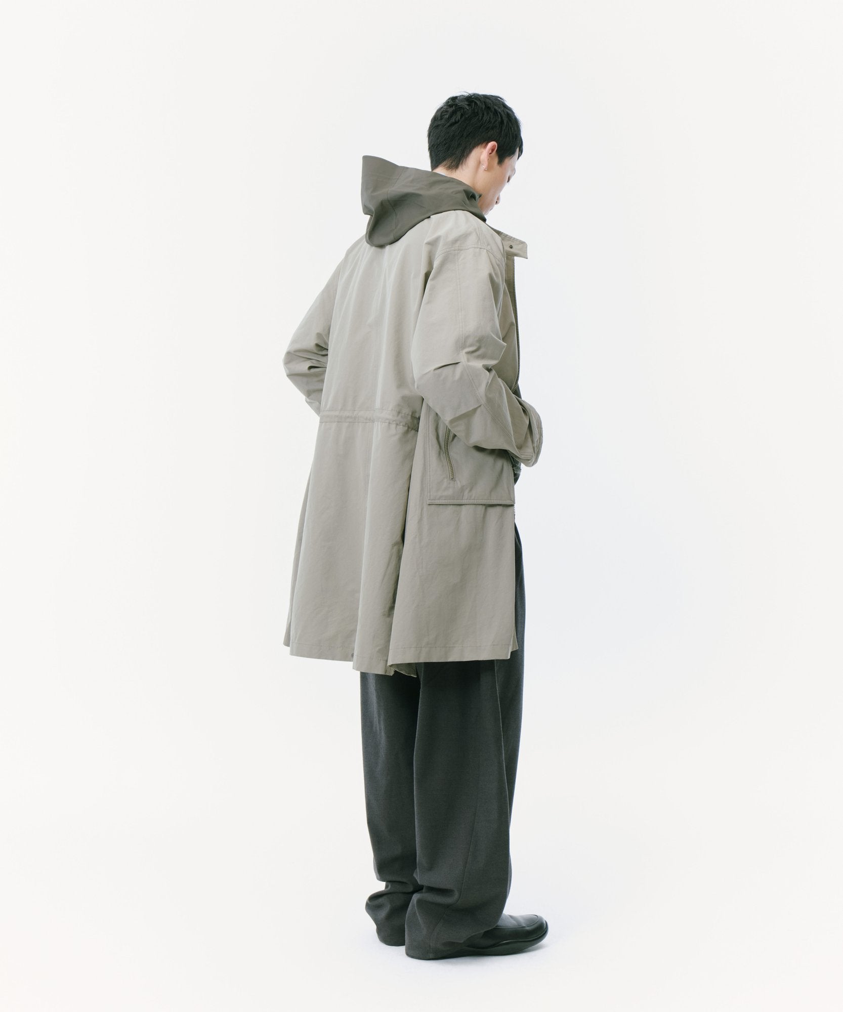 Zipper Field Parka (Grey Beige)