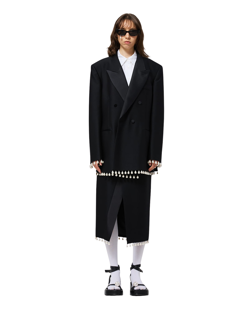 Kimhe Kim - Pearl Embellishement Long Skirt (Black) product image 2 | TRAB K-Fashion Australia
