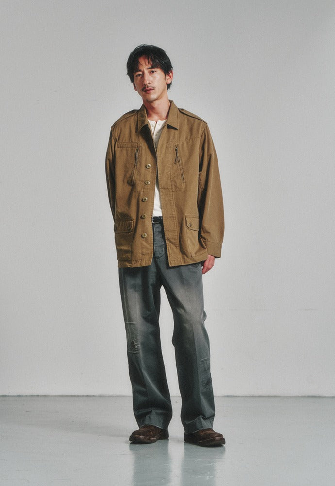 Art if acts - Sashiko Chino Pants (Faded Charcoal) product image 1 | TRAB K-Fashion Australia