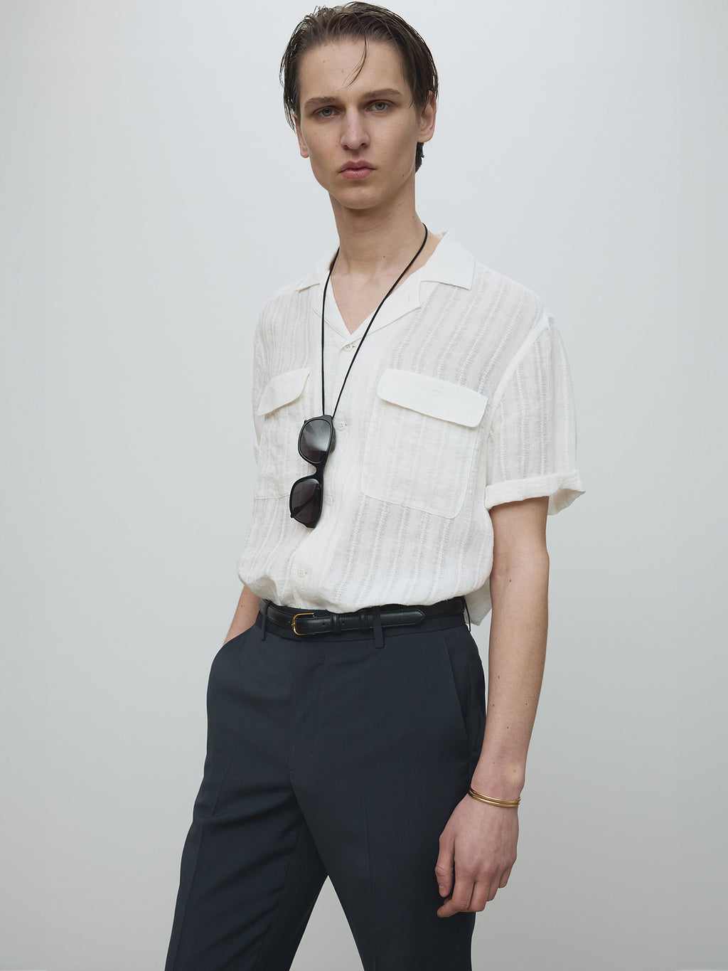 Tonywack - French Linen Croched Shirt (White) product image 6 | TRAB K-Fashion Australia
