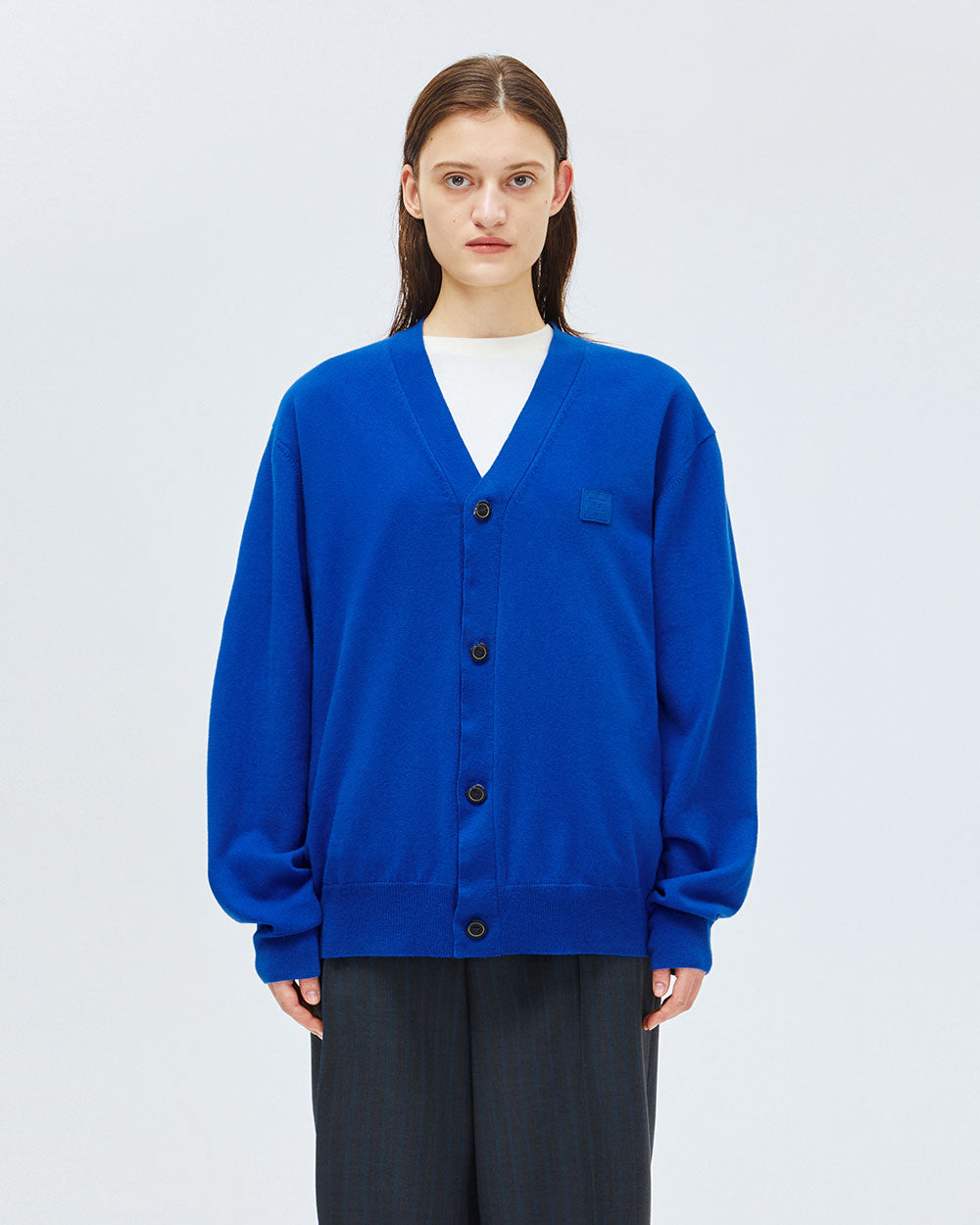 Ader Error - Decal logo cardigan (Z-Blue) product image 1 | TRAB K-Fashion Australia