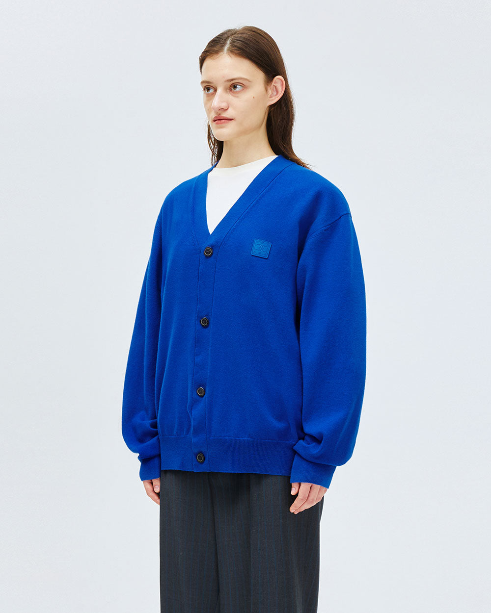 Ader Error - Decal logo cardigan (Z-Blue) product image 2 | TRAB K-Fashion Australia