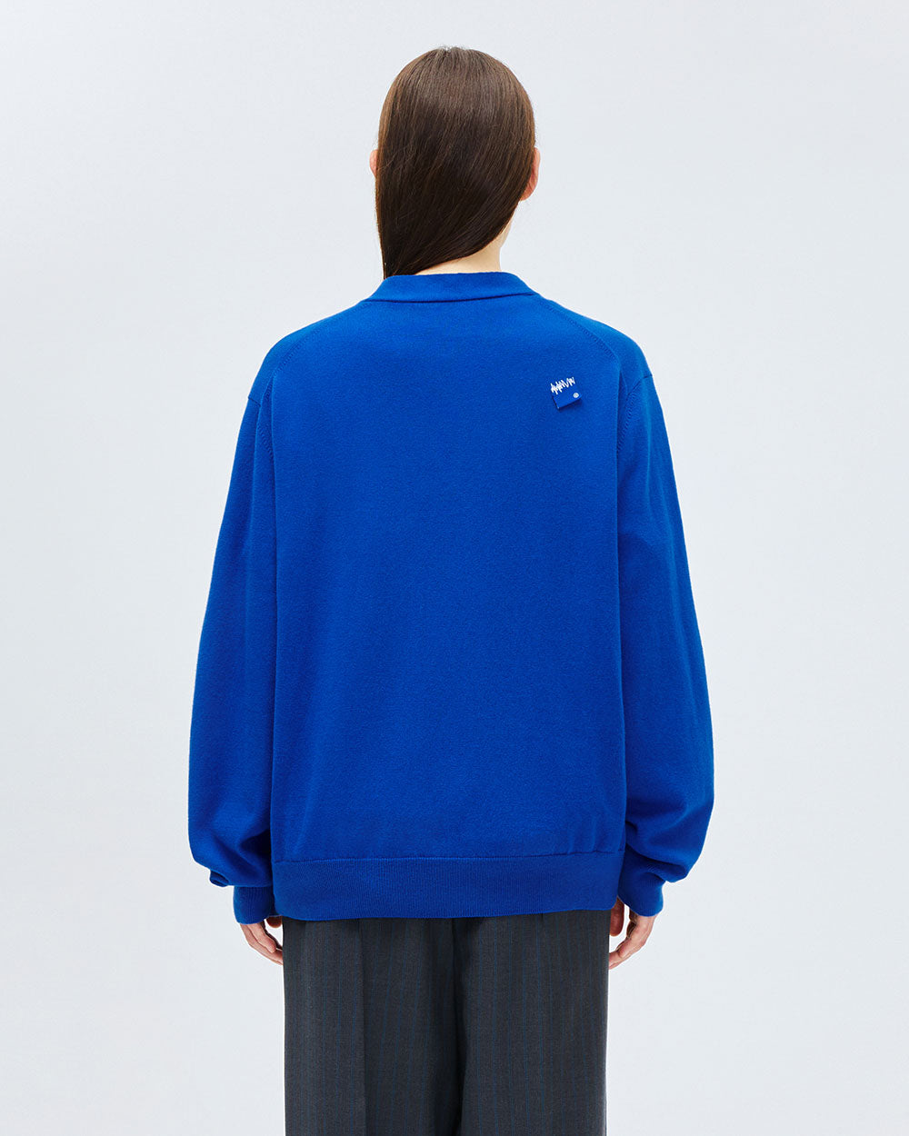 Ader Error - Decal logo cardigan (Z-Blue) product image 3 | TRAB K-Fashion Australia