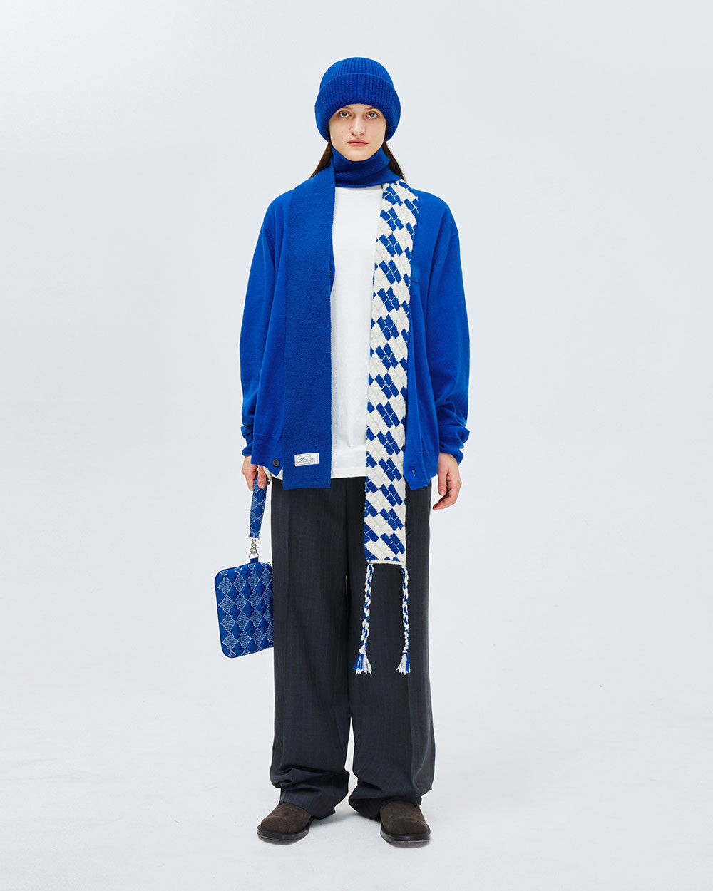 Ader Error - Decal logo cardigan (Z-Blue) product image 4 | TRAB K-Fashion Australia