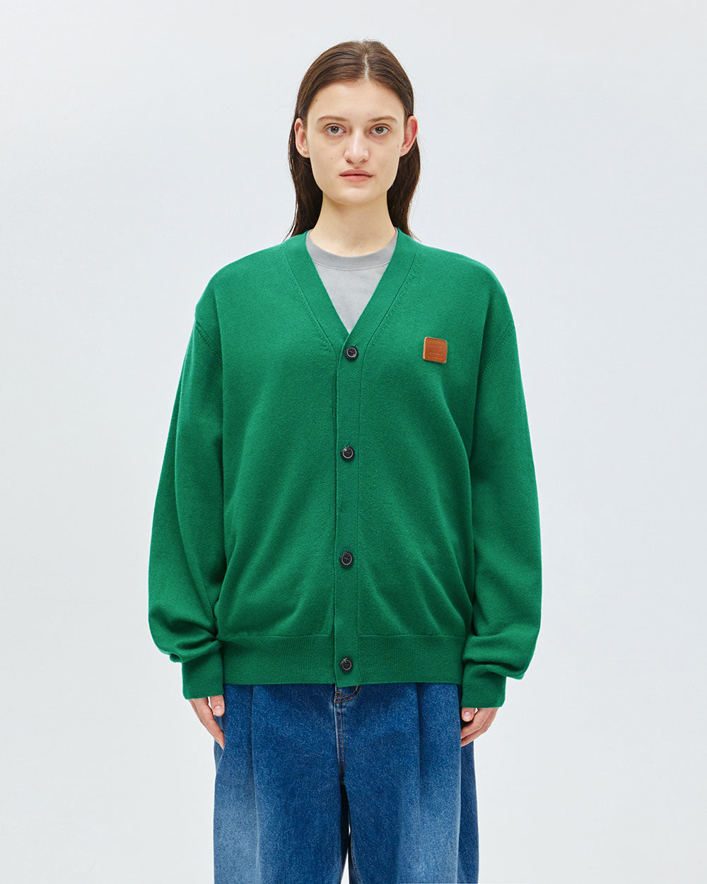 Ader Error - Decal logo cardigan (Green) product image 1 | TRAB K-Fashion Australia
