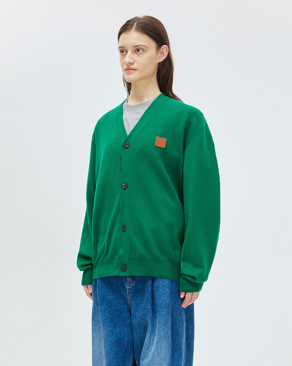 Ader Error - Decal logo cardigan (Green) product image 2 | TRAB K-Fashion Australia