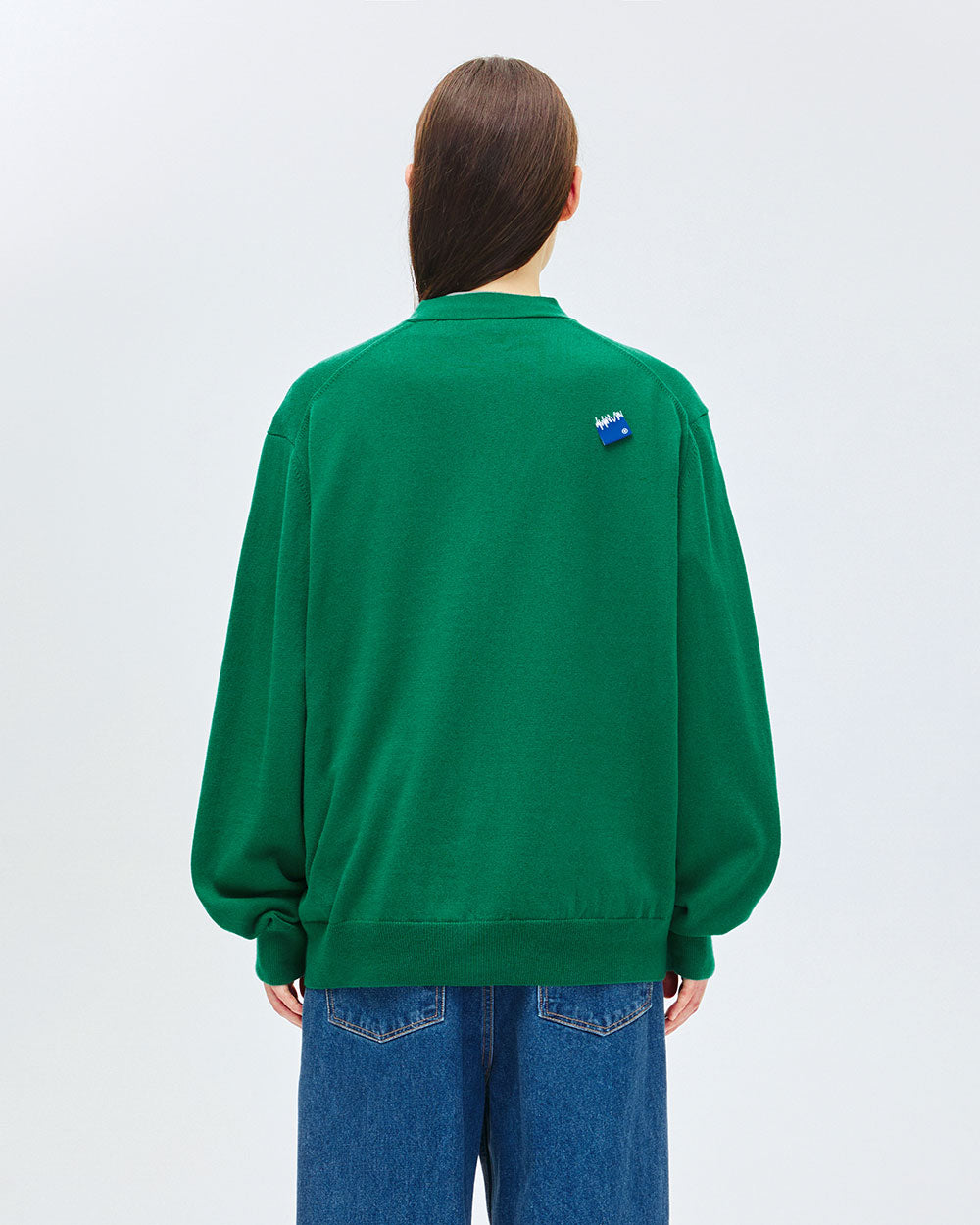 Ader Error - Decal logo cardigan (Green) product image 3 | TRAB K-Fashion Australia