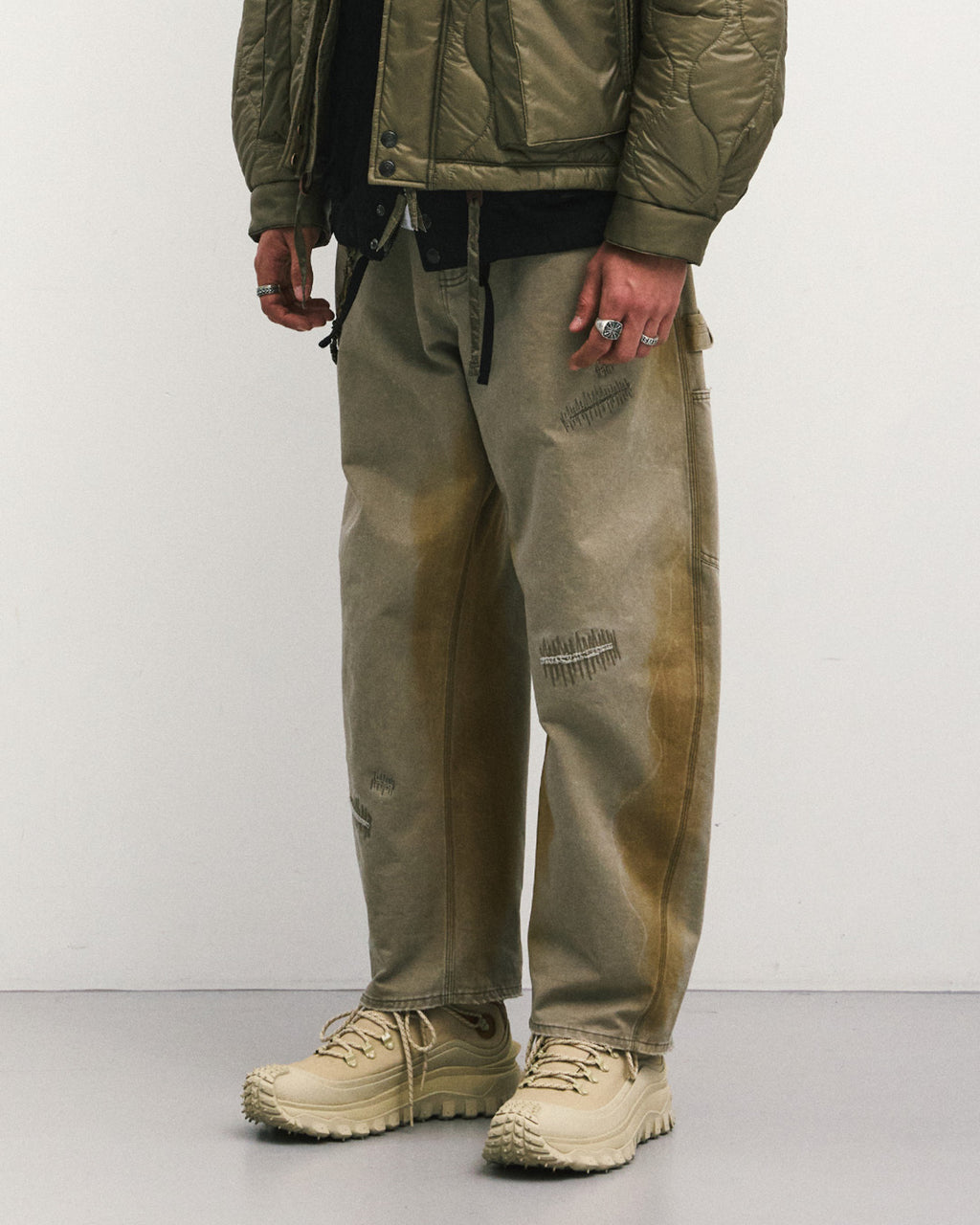 Eastlogue - Damaged Carpenter Pants (Vintage Beige) product image 3 | TRAB K-Fashion Australia
