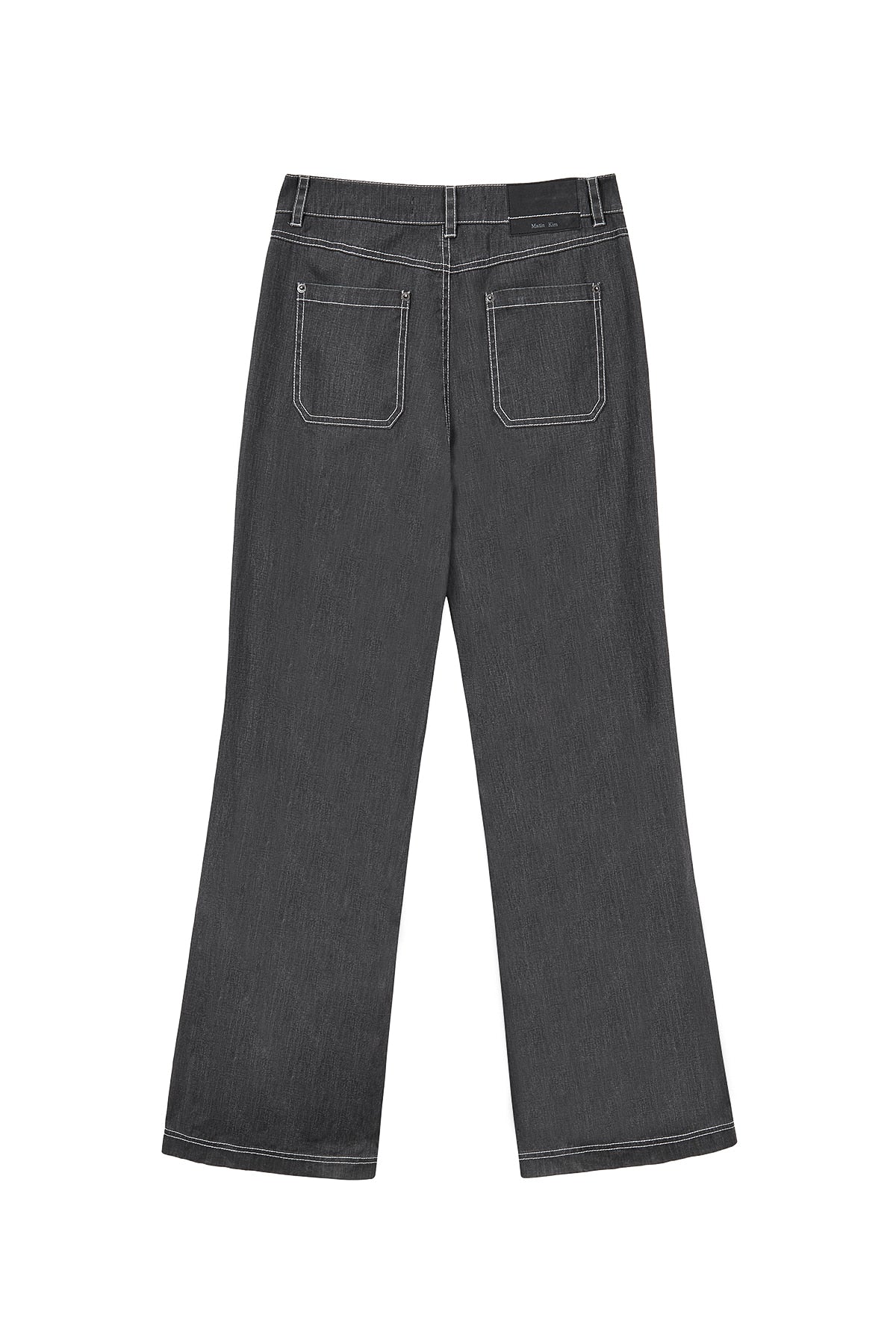 Matin Kim - Side Pintuck Point Pants (Charcoal) product image 3 | TRAB K-Fashion Australia