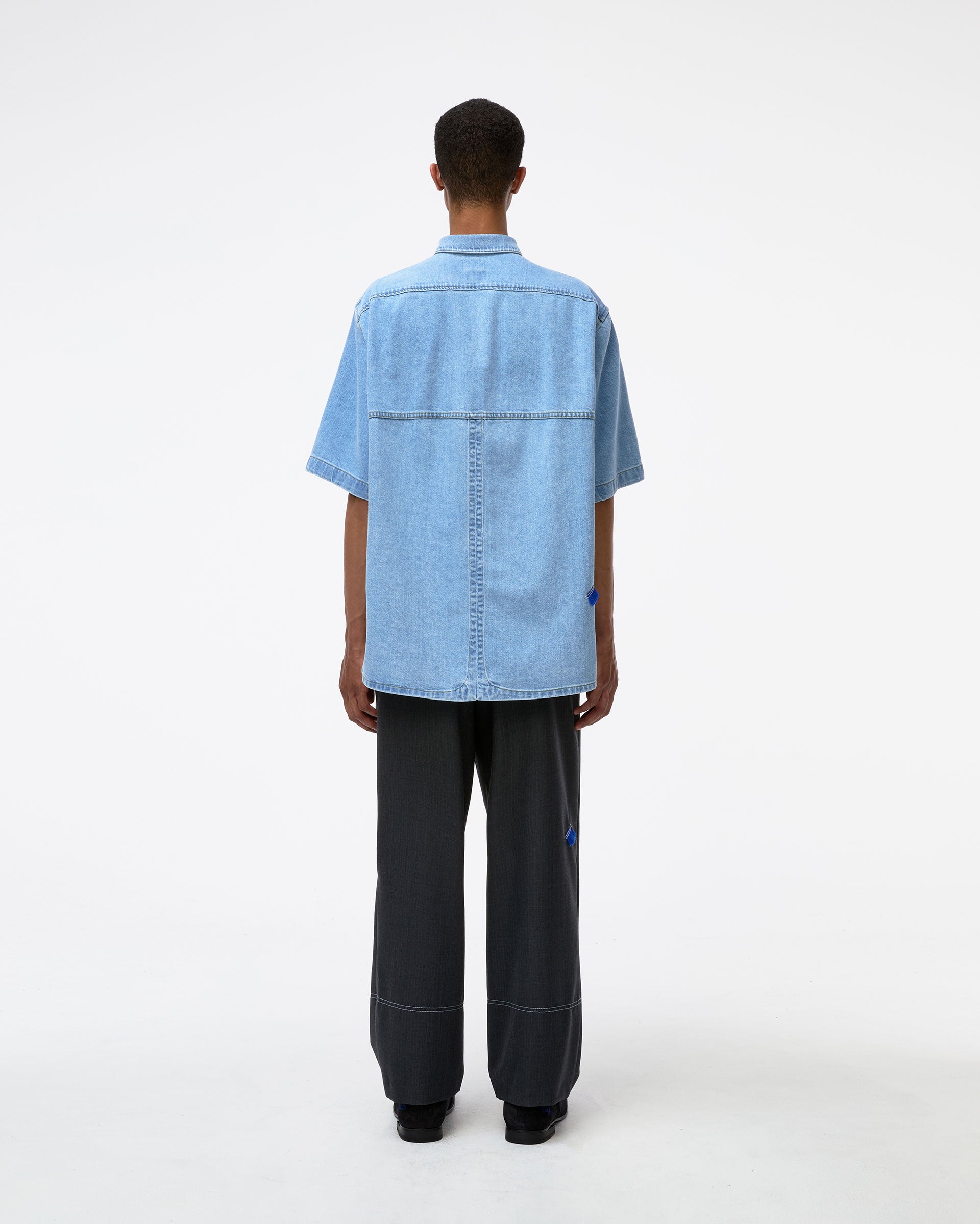 Ader Error - Half Sleeve Shirt Product. 57 (Light Blue) product image 3 | TRAB K-Fashion Australia