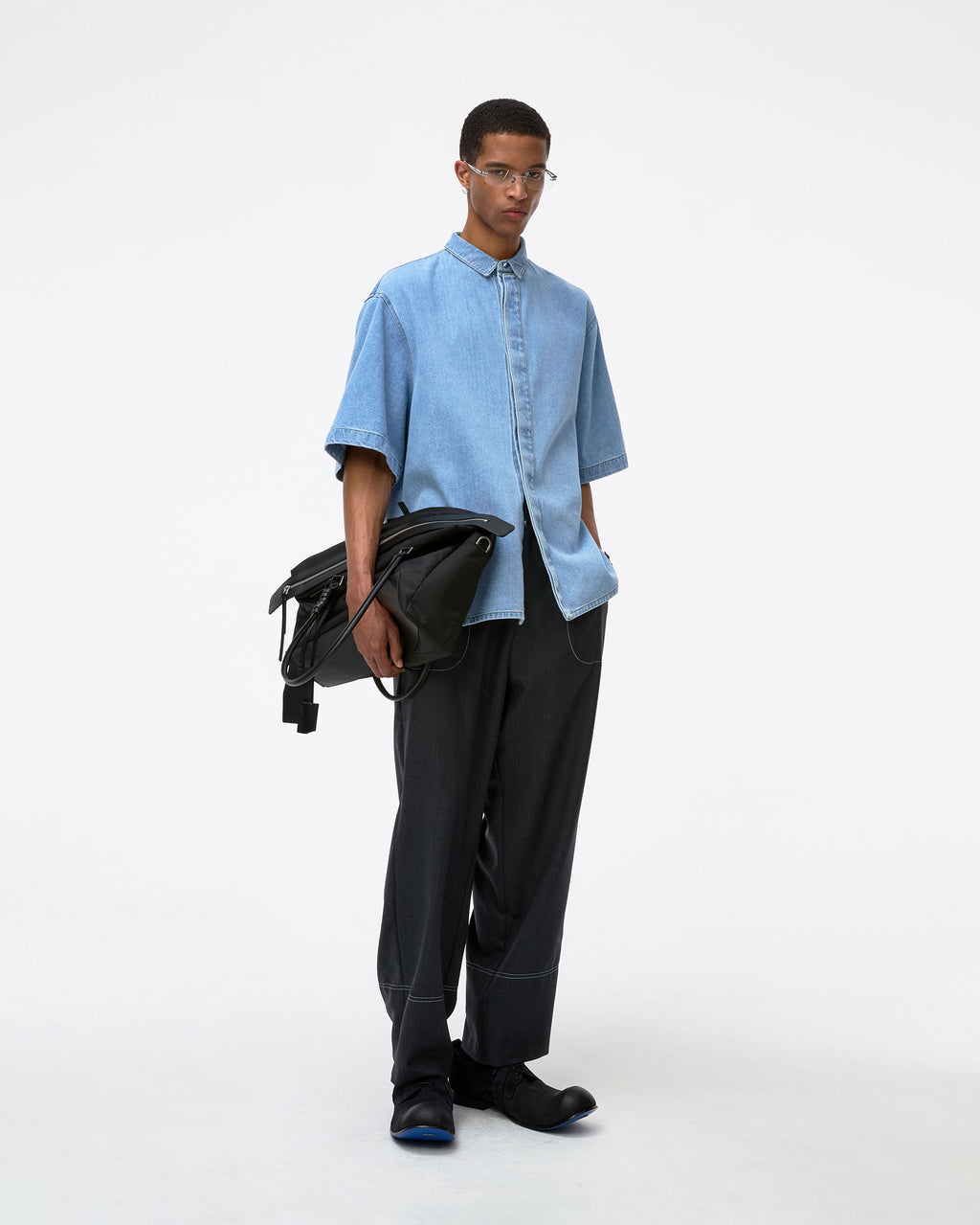 Ader Error - Half Sleeve Shirt Product. 57 (Light Blue) product image 4 | TRAB K-Fashion Australia
