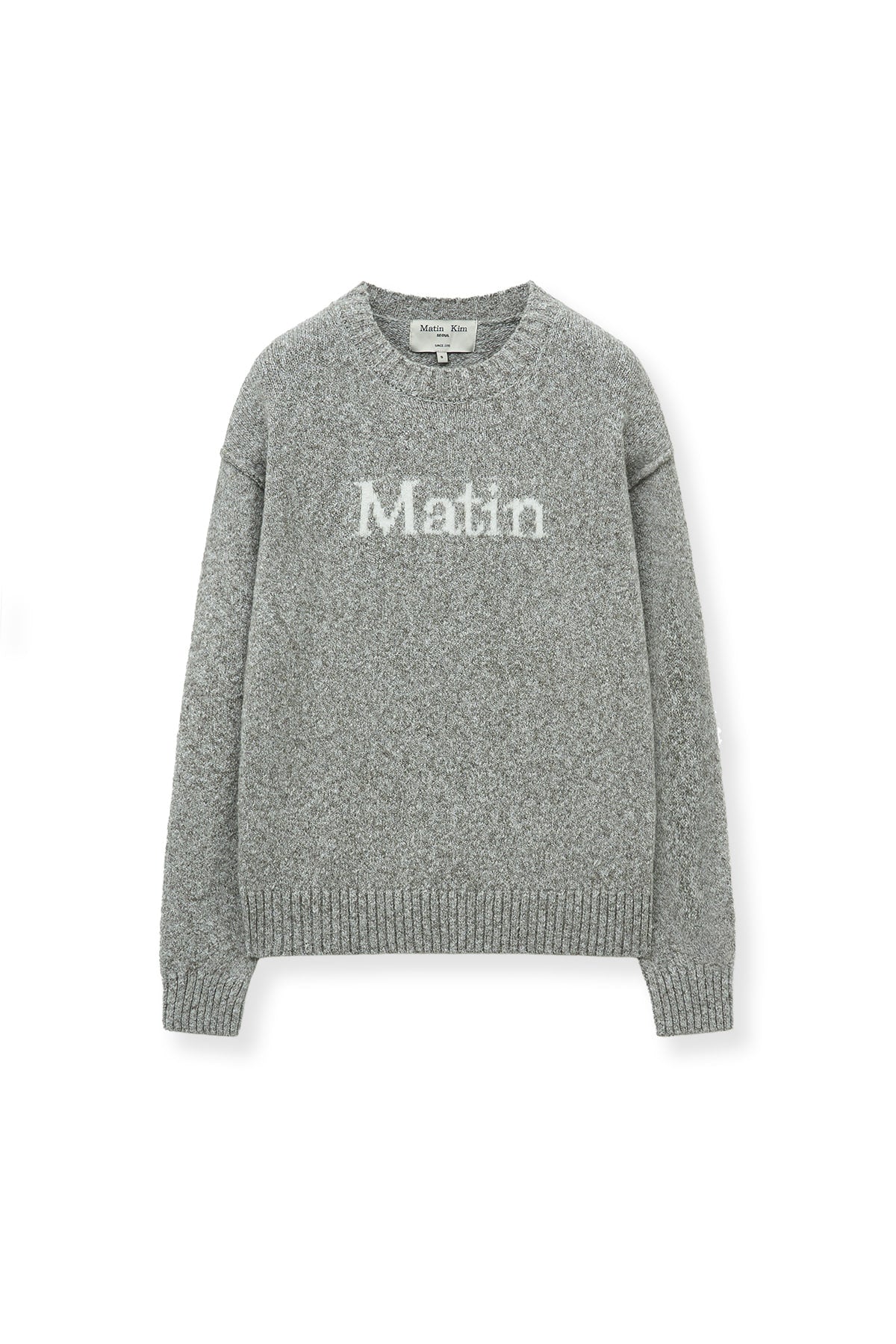 Matin Kim - Matin Mixed Yarn Knit Pullover (Grey) product image 15 | TRAB K-Fashion Australia