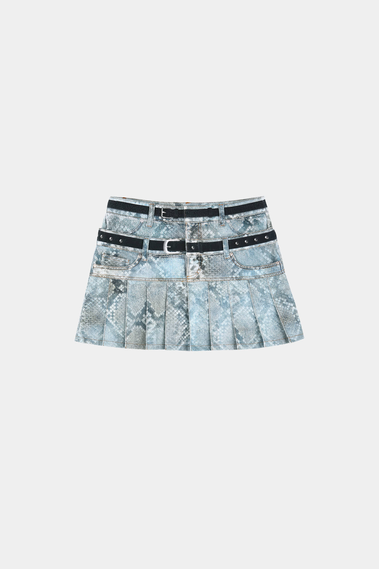 Andersson Bell - Python Fade Denim Printed Skirt (Blue) product image 11 | TRAB K-Fashion Australia