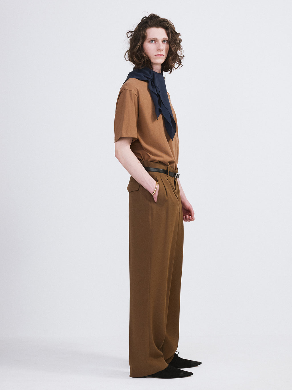 Recto - Fluid Tuck Detail Suit Pants (Ochre) product image 2 | TRAB K-Fashion Australia