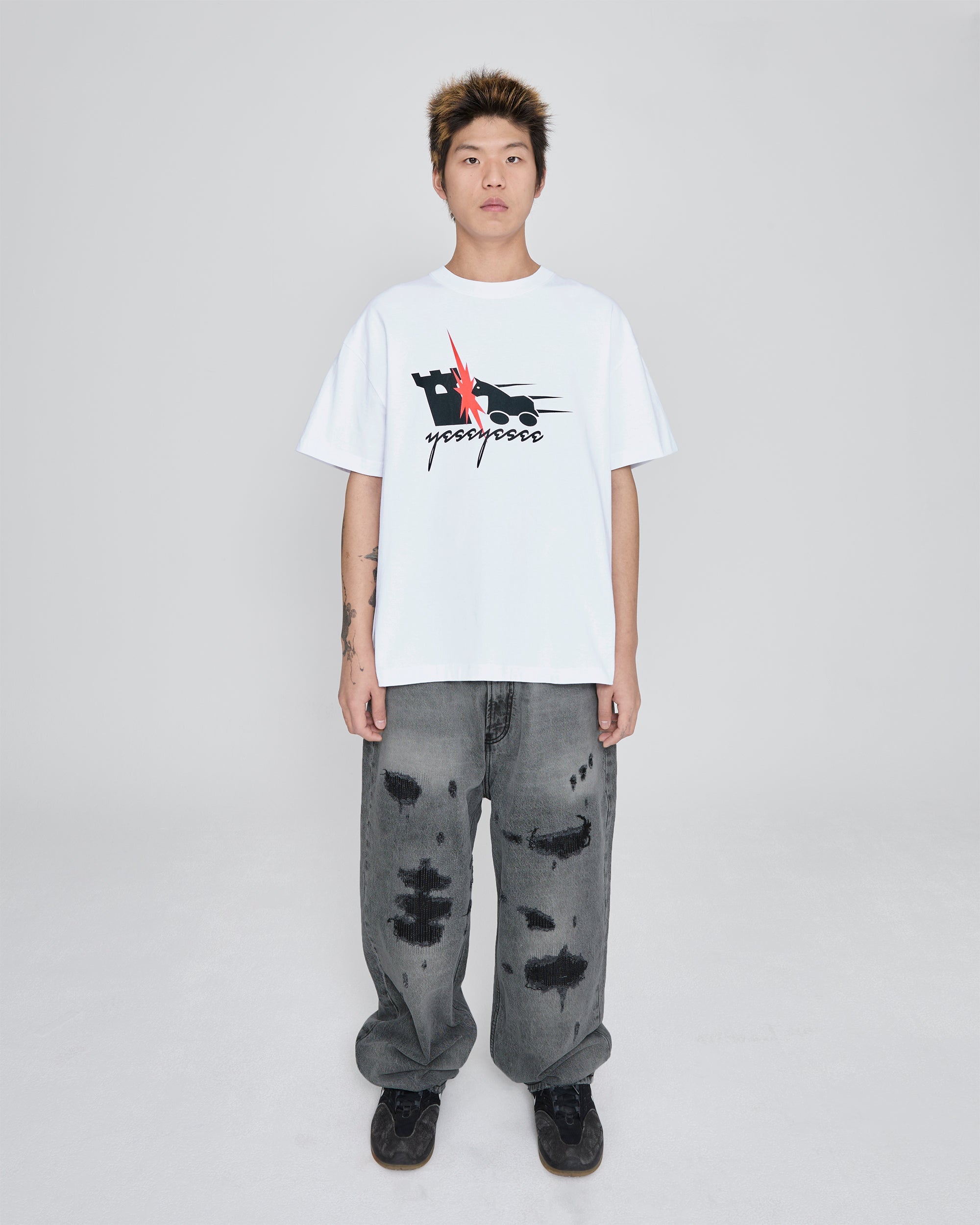 yeseyesee - Y.E.S Hobby Horse Tee (White) product image 7 | TRAB K-Fashion Australia