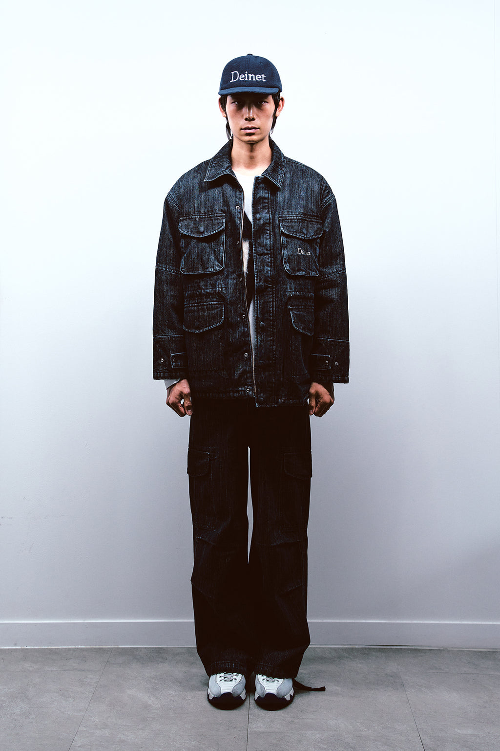 Deinet - Chain Denim M51 Cargo Pants (Blue) product image 1 | TRAB K-Fashion Australia