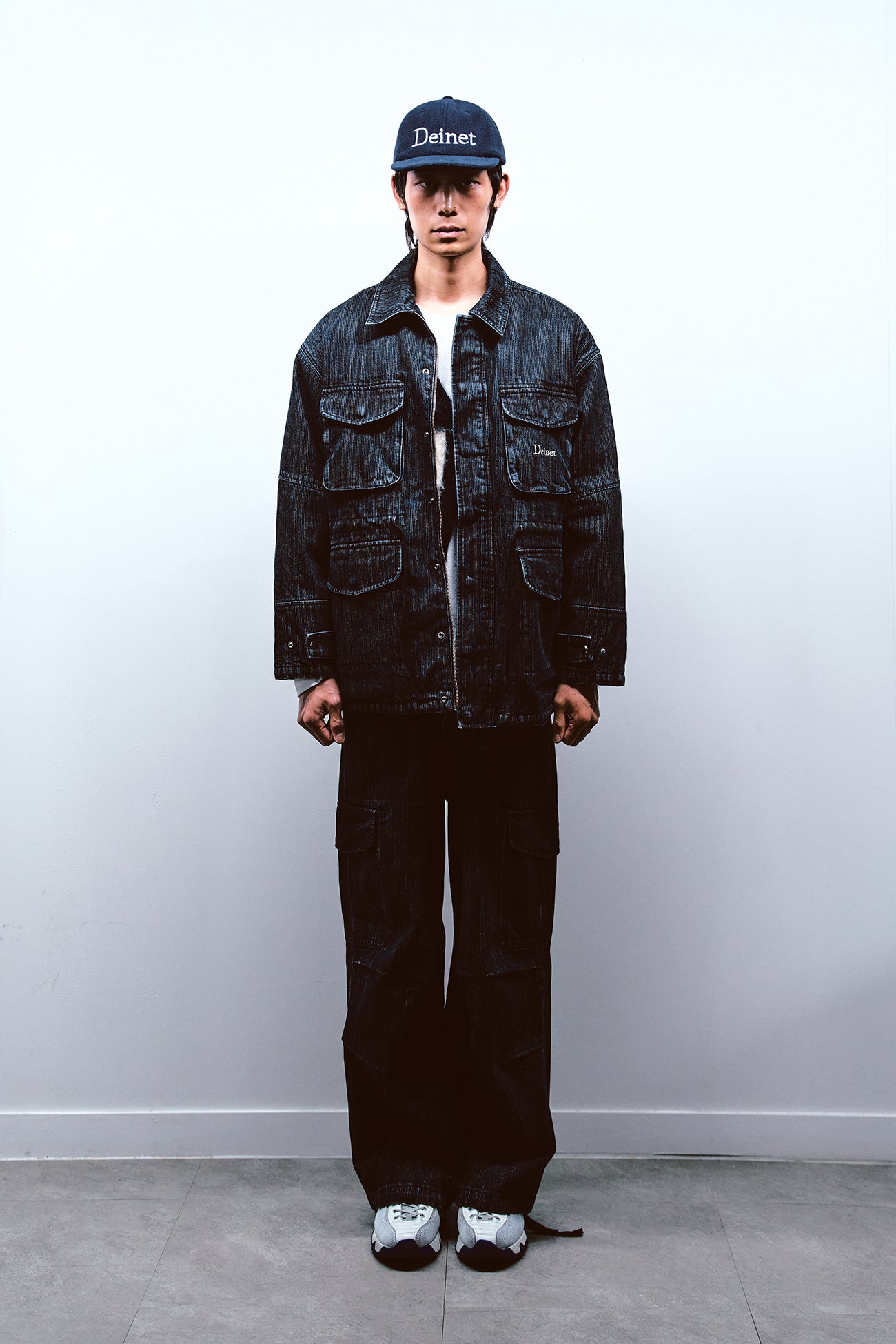 Deinet - Chain Denim M51 Cargo Pants (Blue) product image 1 | TRAB K-Fashion Australia