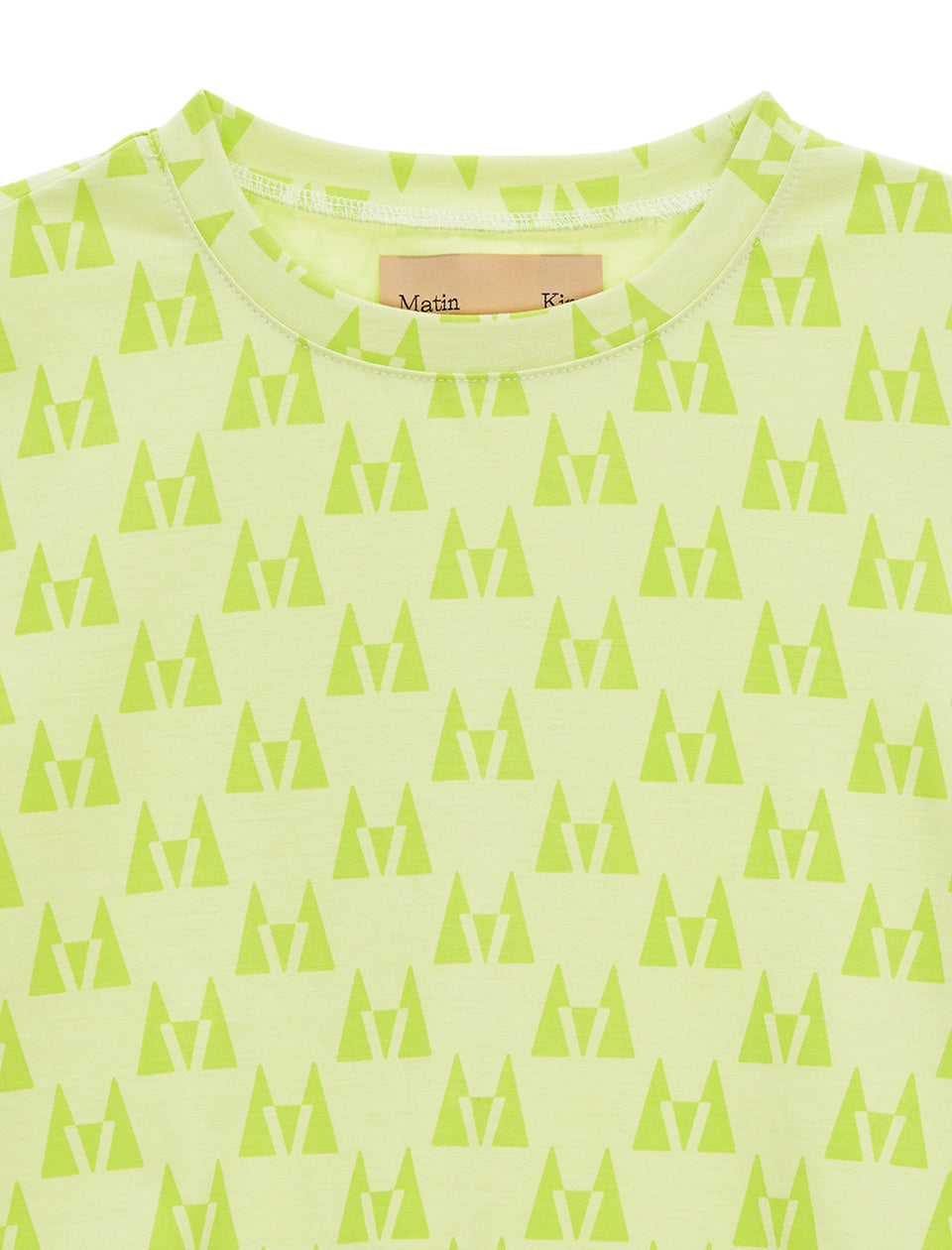Matin Kim - Matin Kim Logo Whole Print Crop Top (Green) product image 3 | TRAB K-Fashion Australia